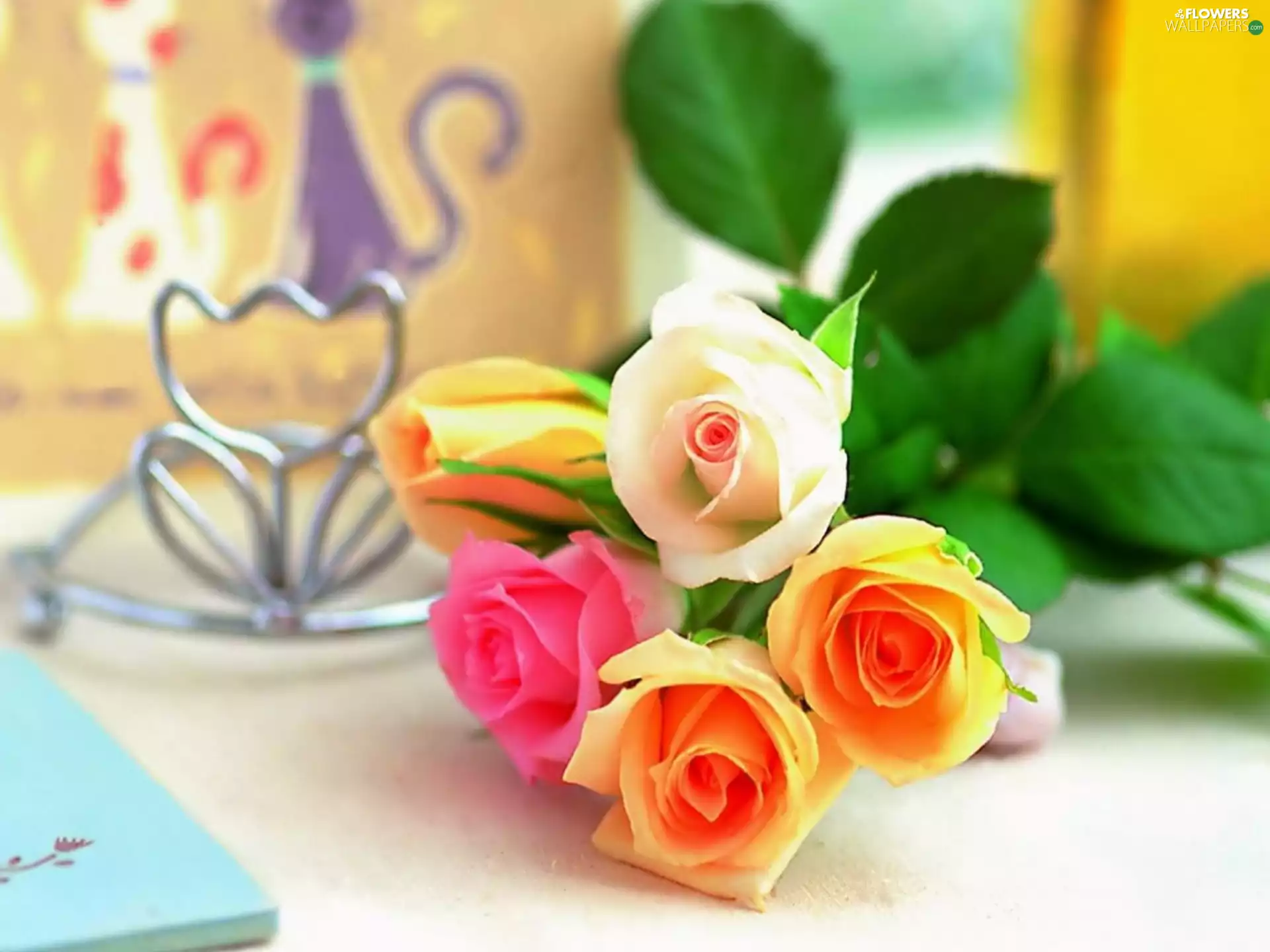 bouquet, color, roses