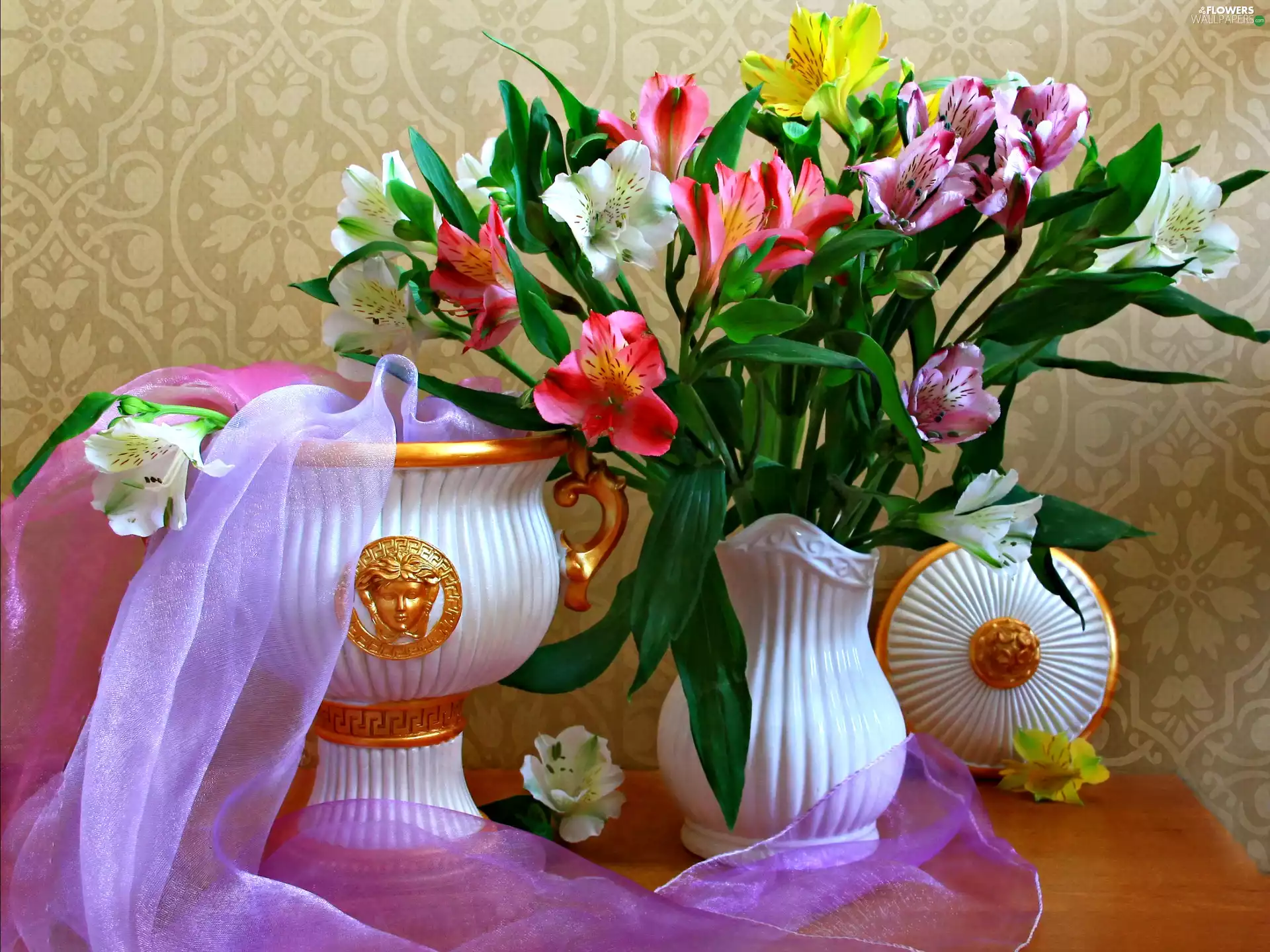 color, Irises, ornamental, vases, beatyfull