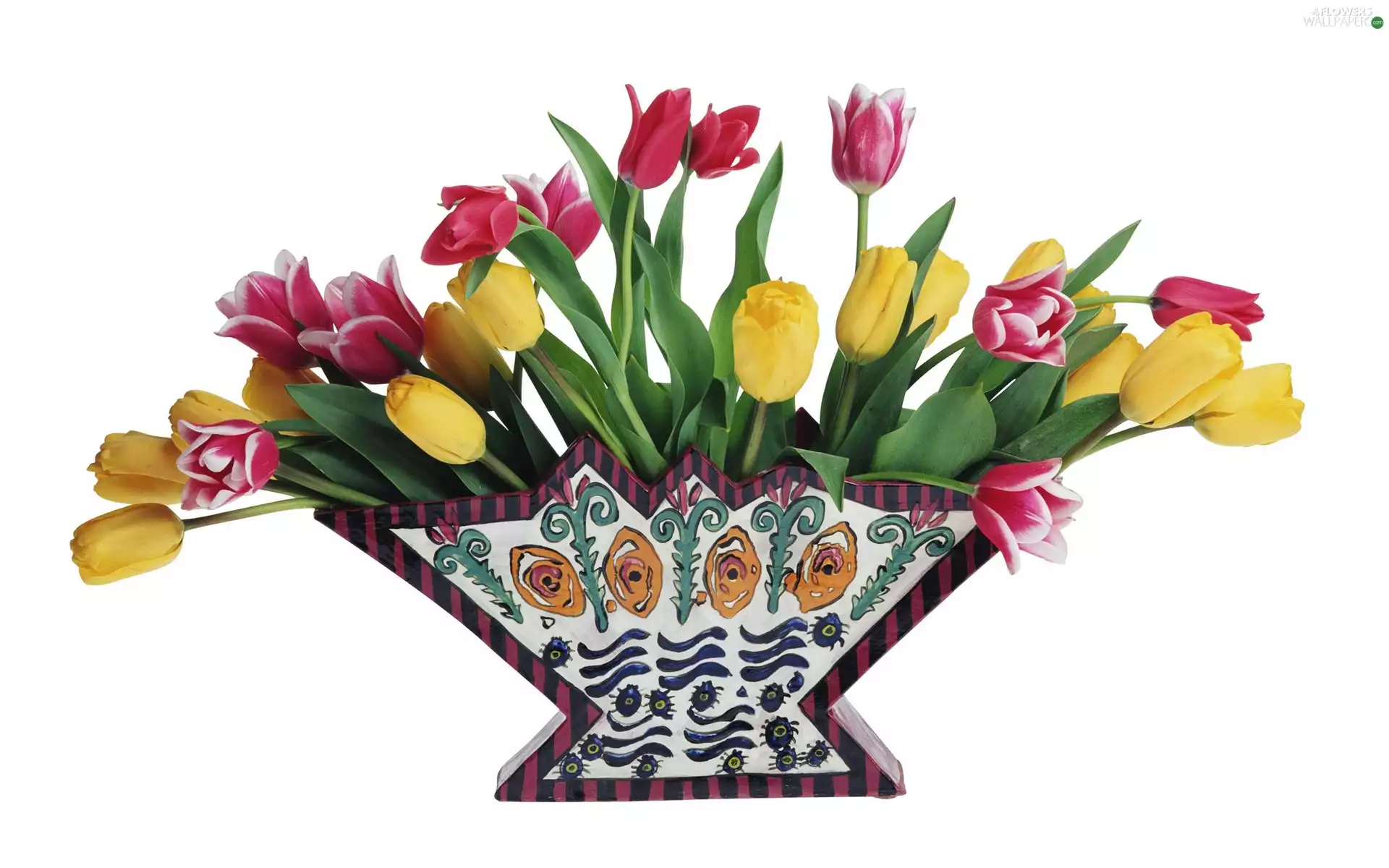 Tulips, bouquet, Different colored