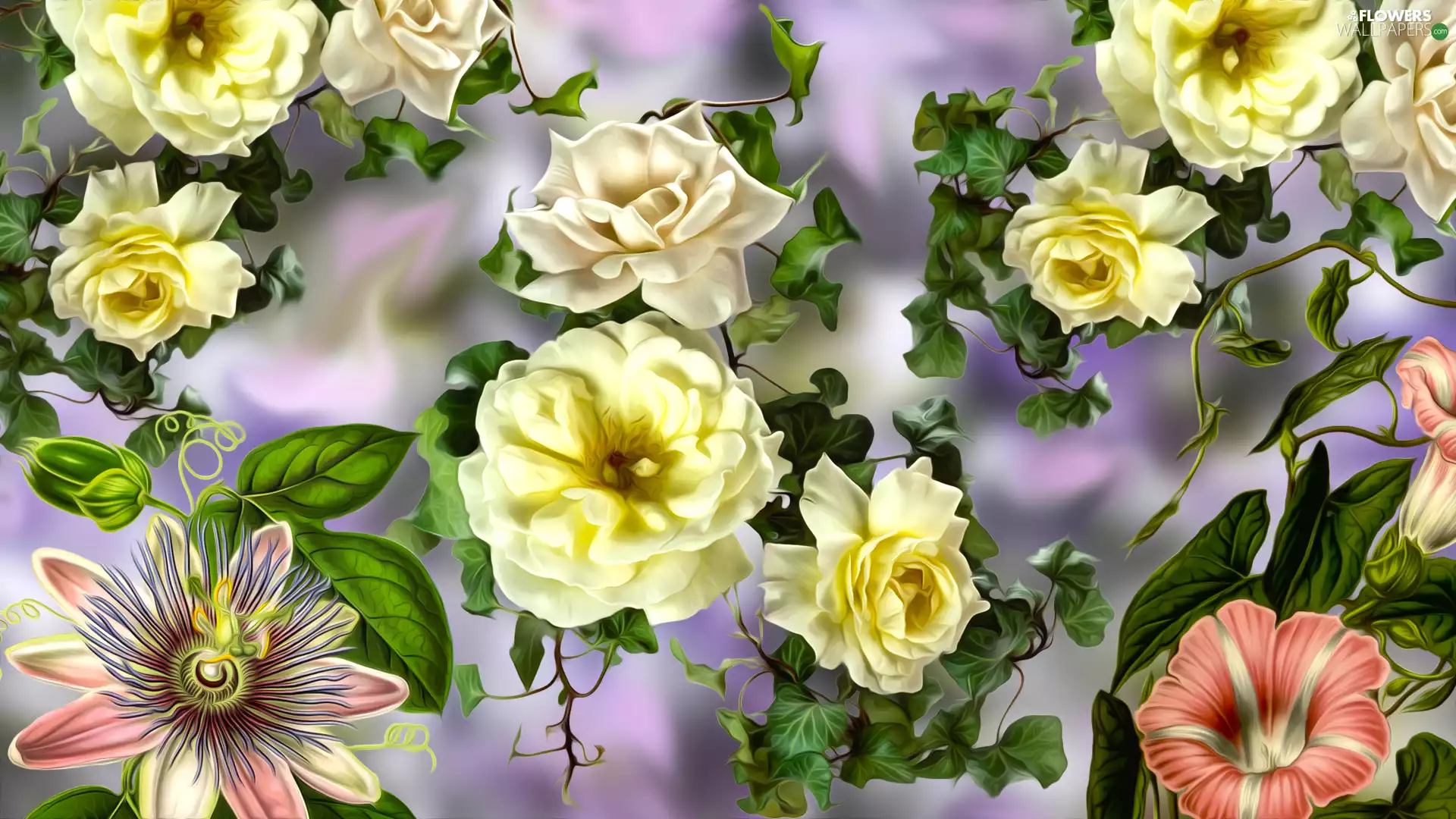 graphics, roses, Leaf, Yellow