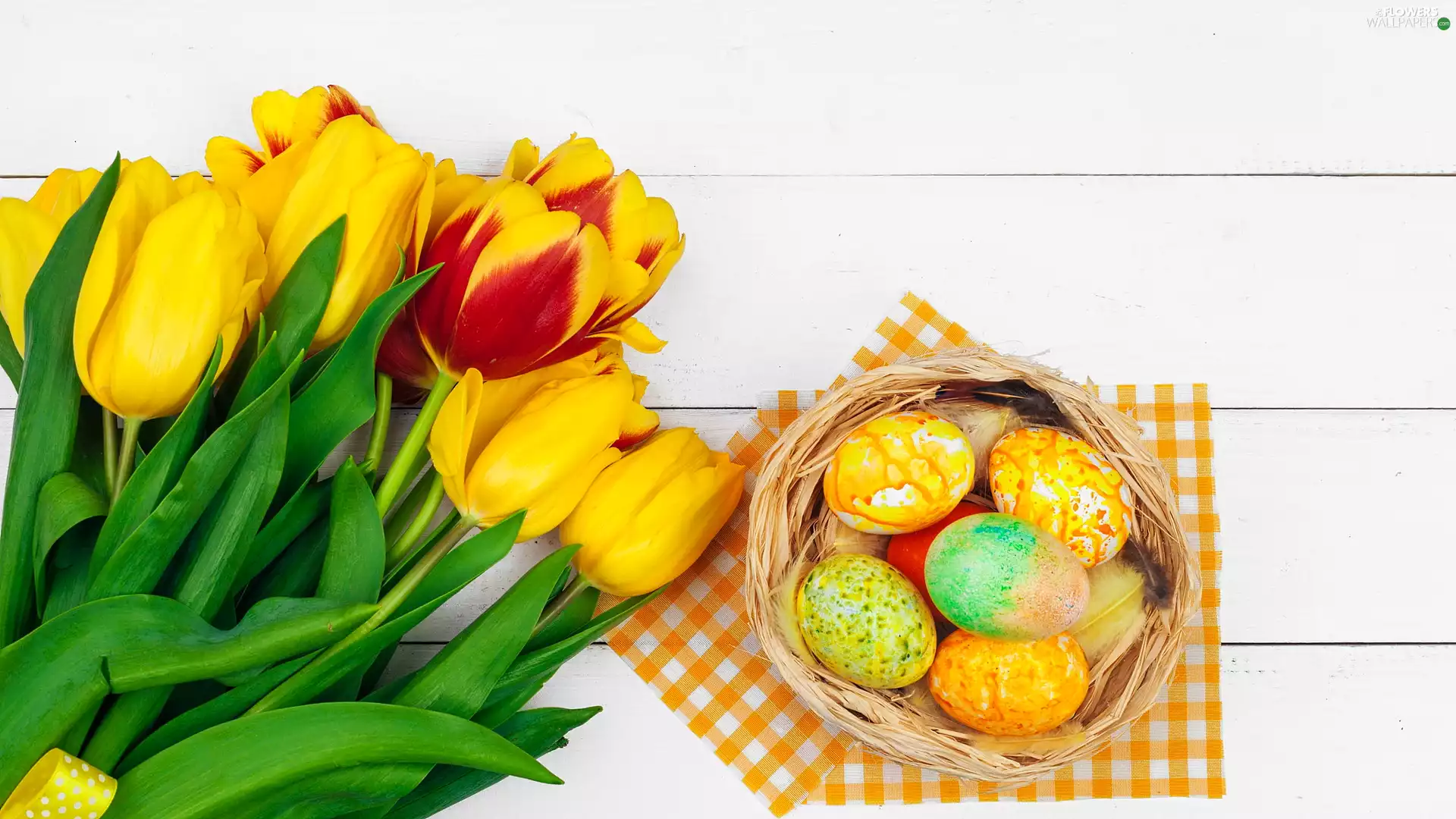 nest, Easter, Tulips, boarding, stuff, eggs