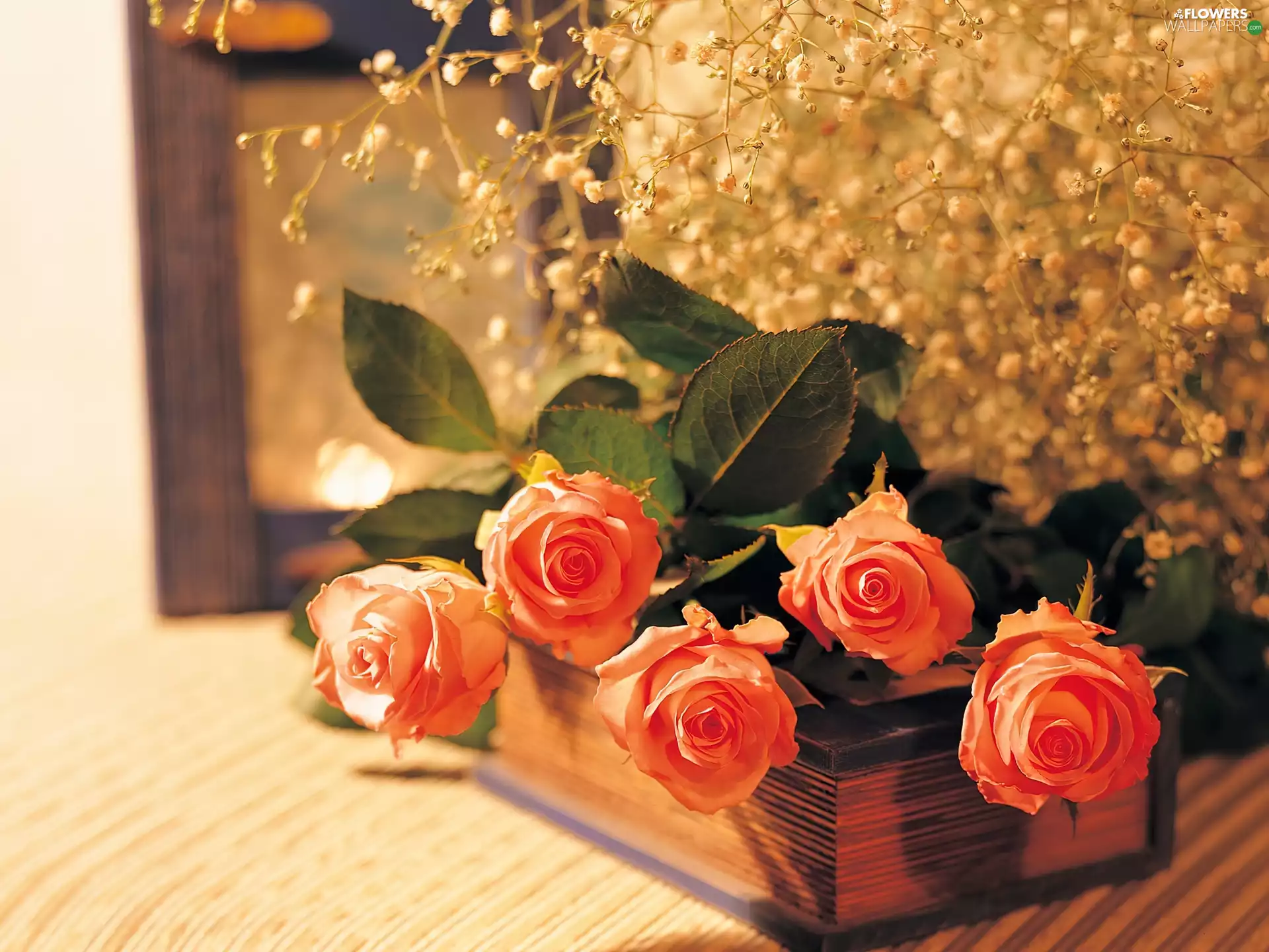 book, bouquet, rouge