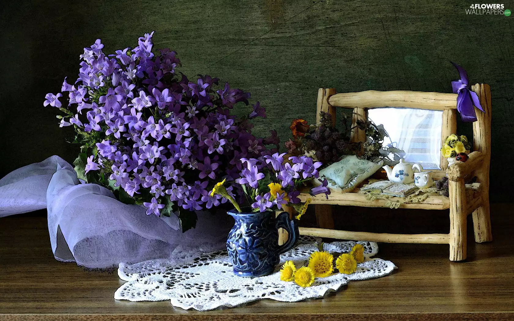 composition, ringtones, napkin, bouquet