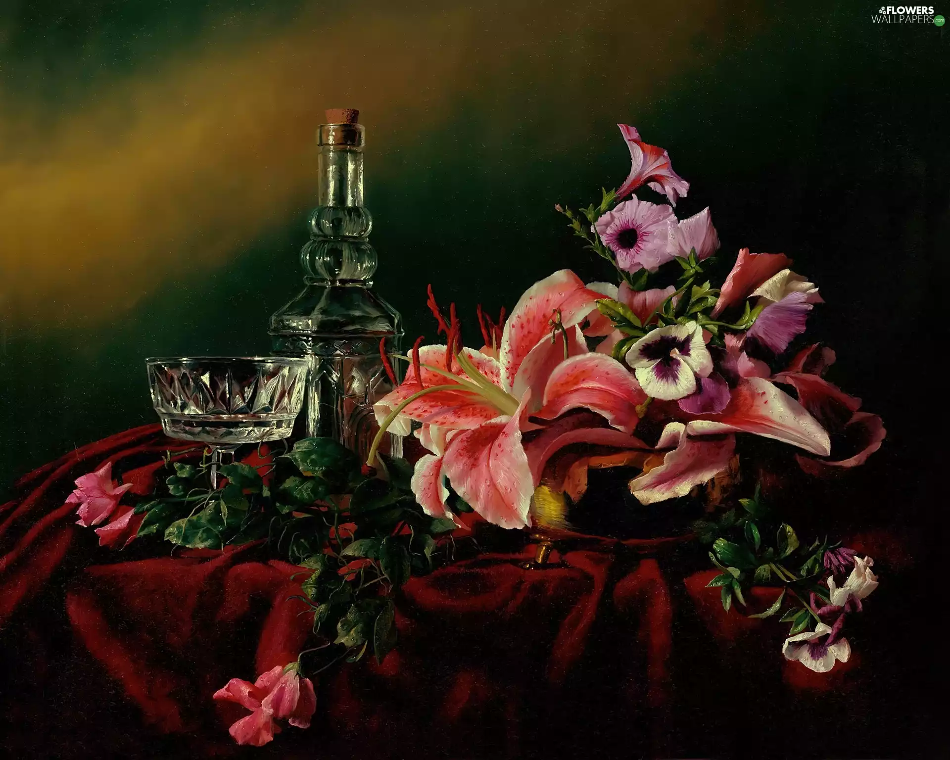 picture, Alexei Antonov, Bouquet of Flowers