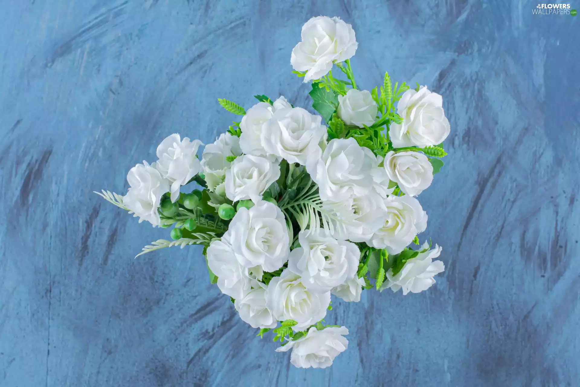 roses, bouquet, Flowers, White, Artificial