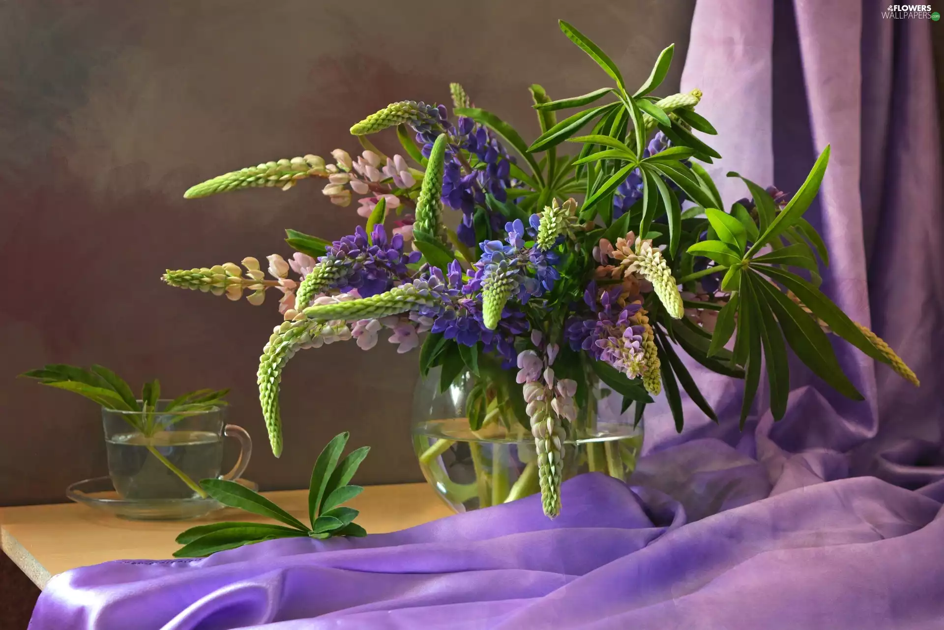 lupine, textile, decoration, bouquet