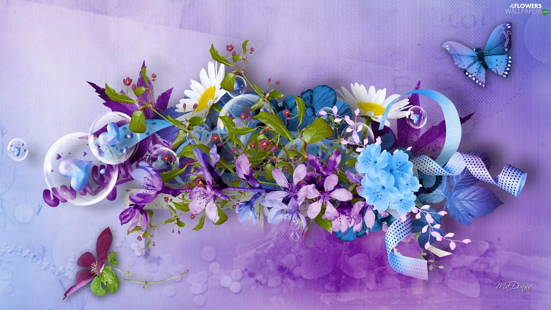 Art, Bouquet of Flowers, graphics