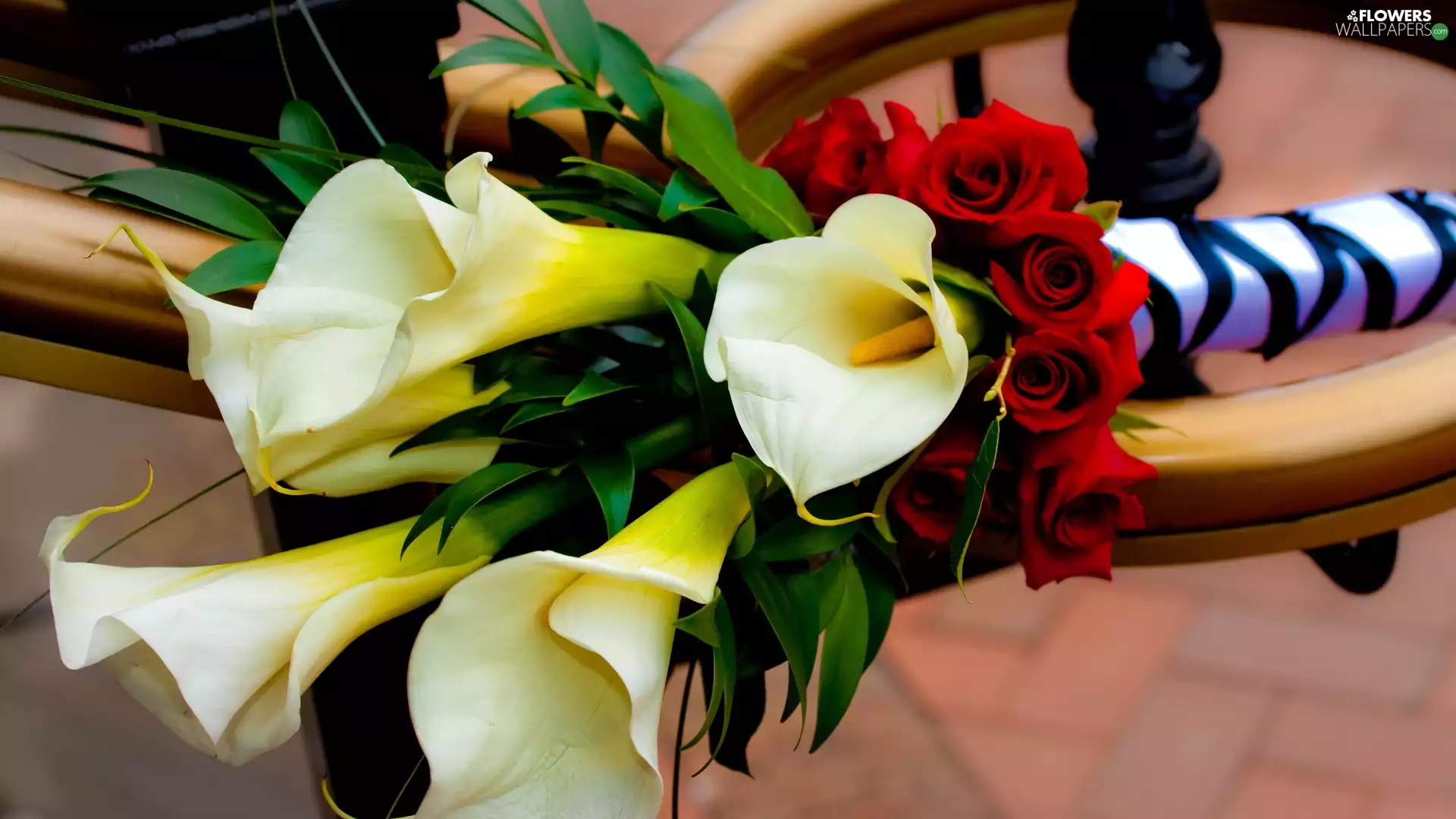 bouquet, Calla, roses