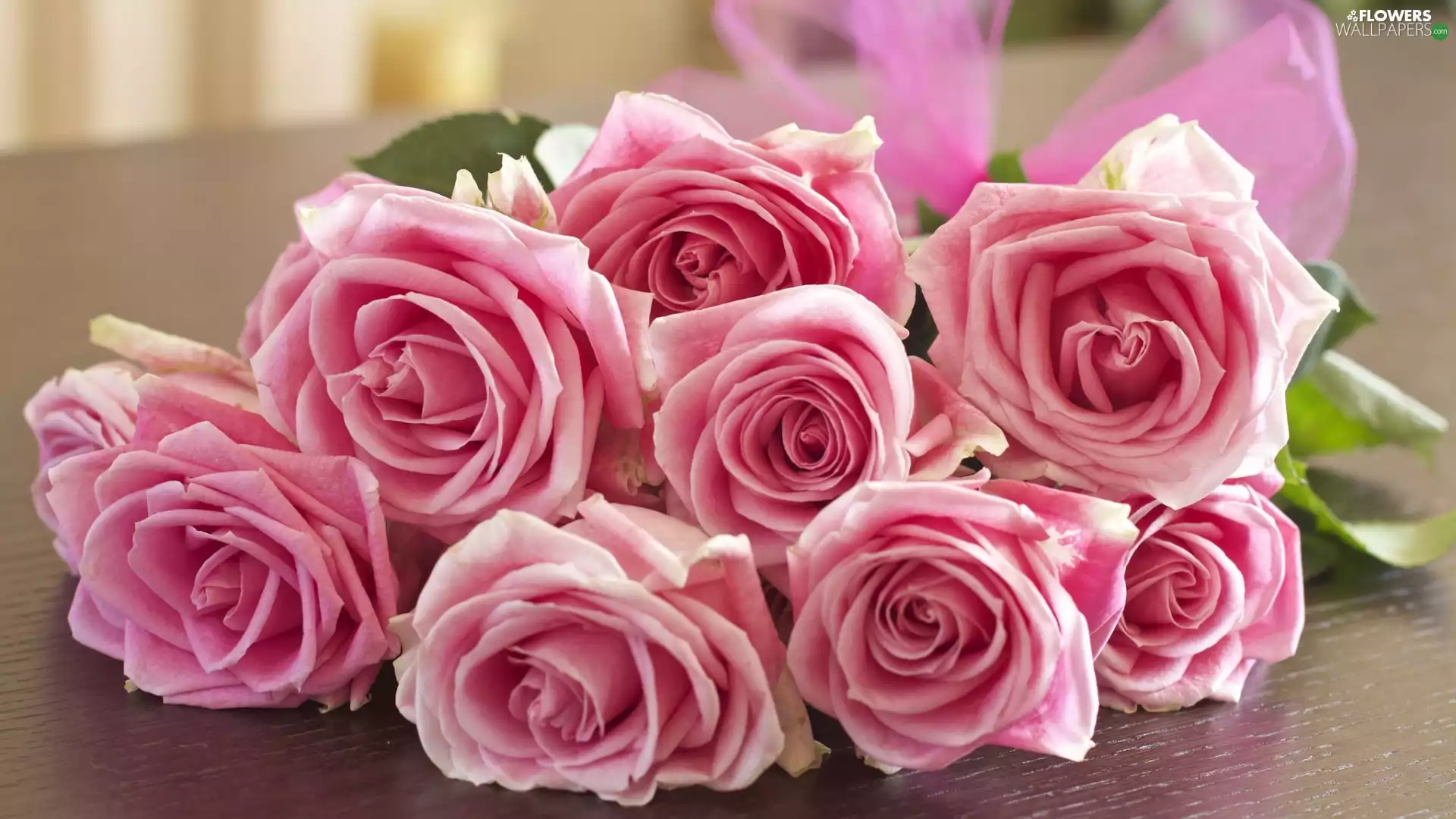 bouquet, Pink, roses