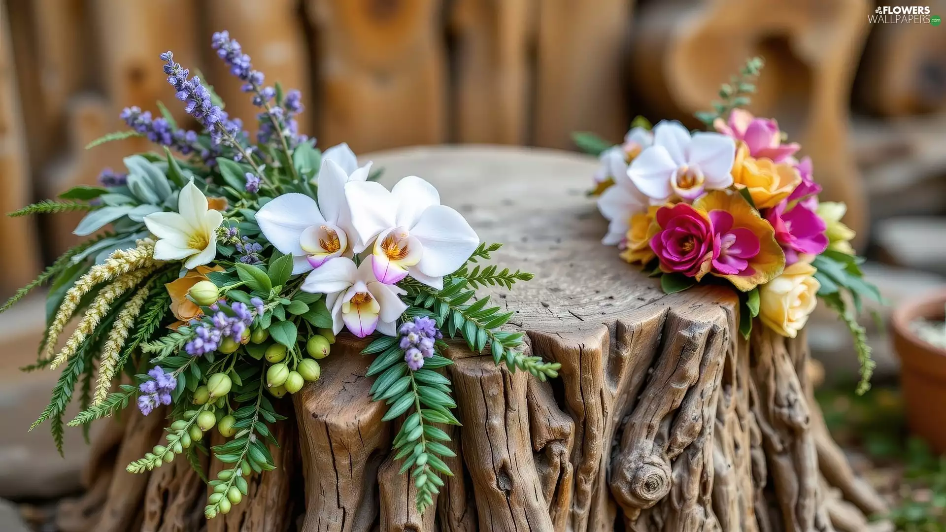 snag, Colorful, flowers, Bouquets