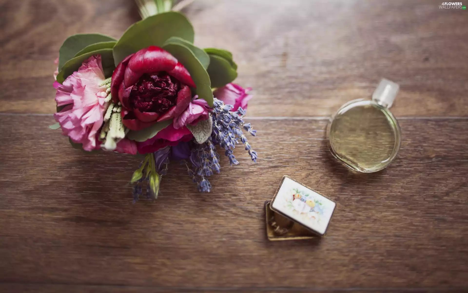 Flowers, perfume, composition, Box