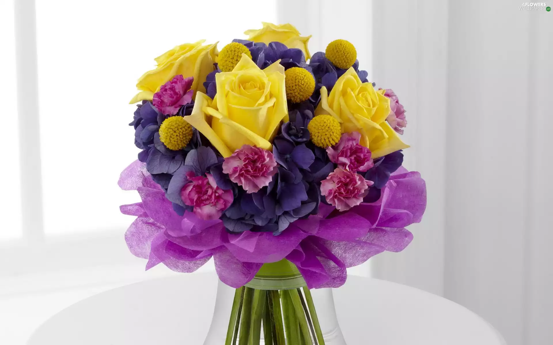 roses, cloves, flowers, Yellow, bouquet