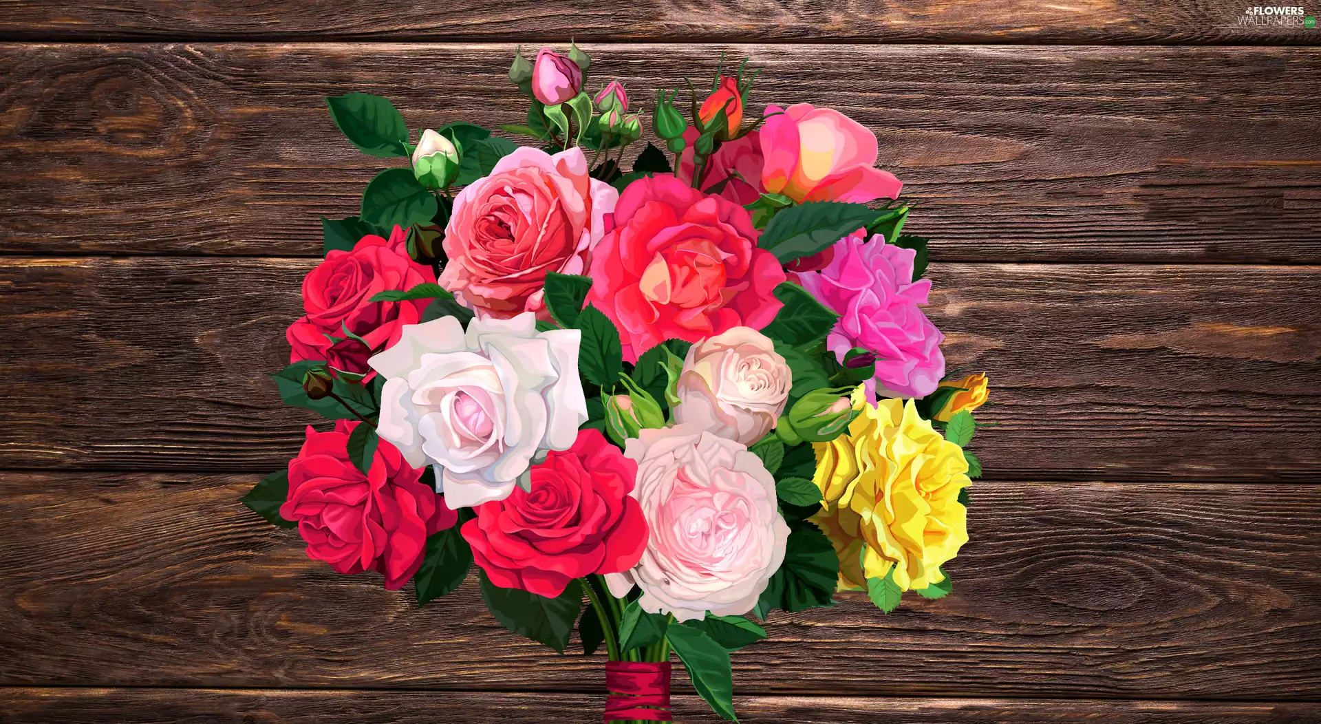 bouquet, roses, boarding, color