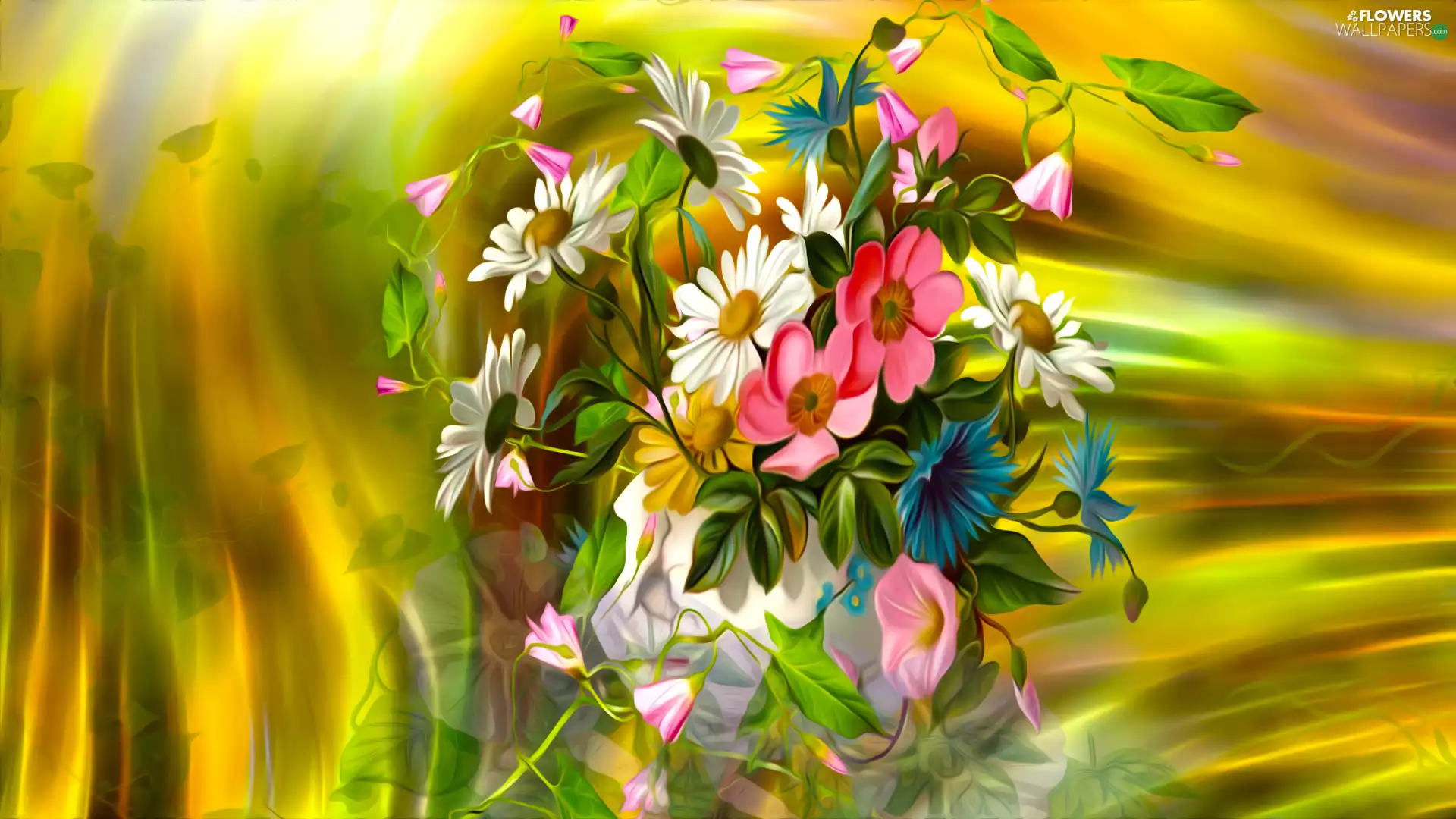 graphics, Flowers, bouquet, color