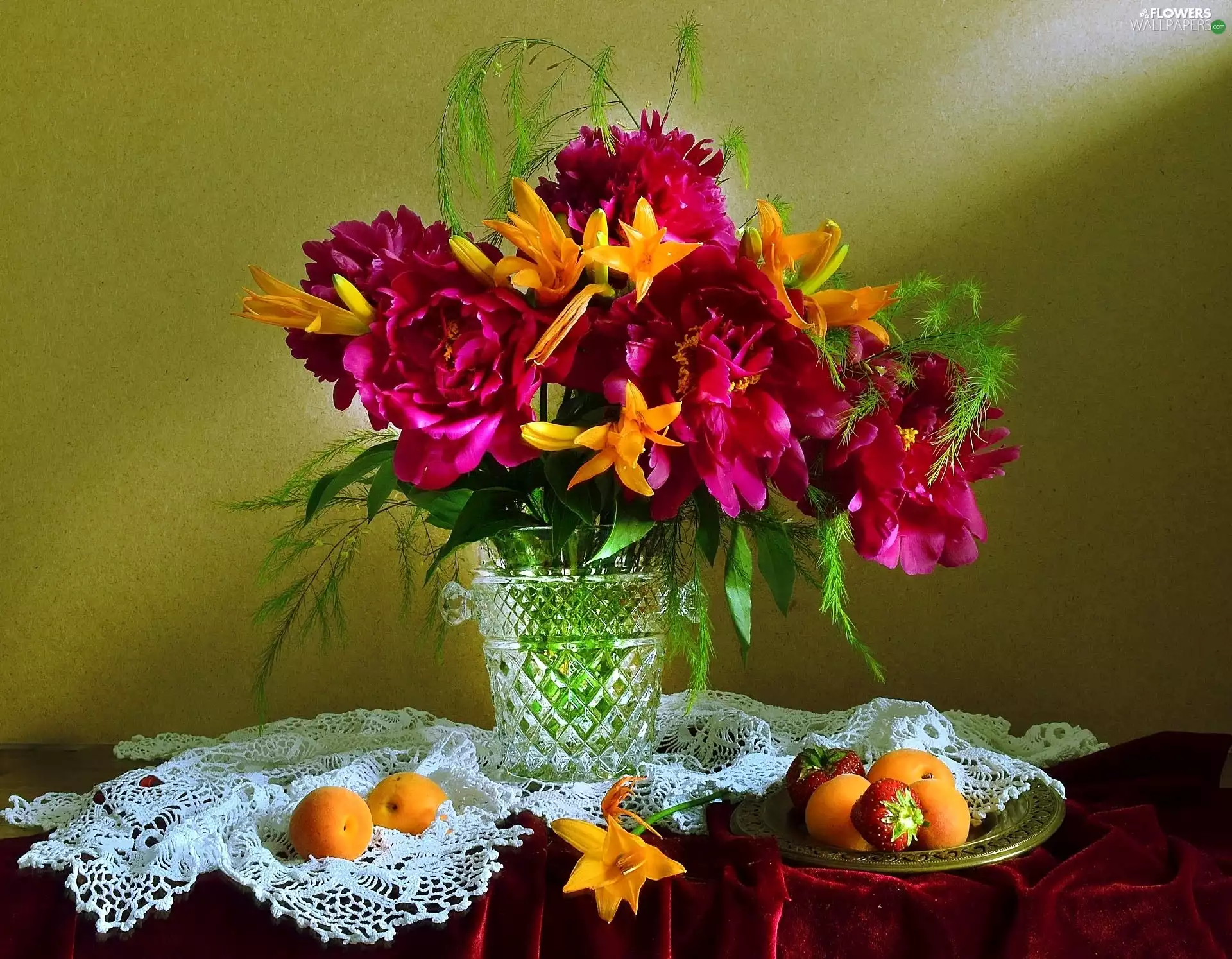 composition, Peonies, bouquet