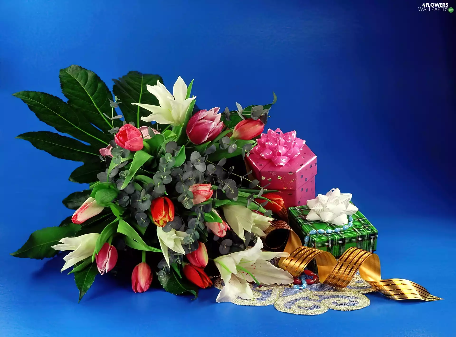 composition, bouquet, tulips