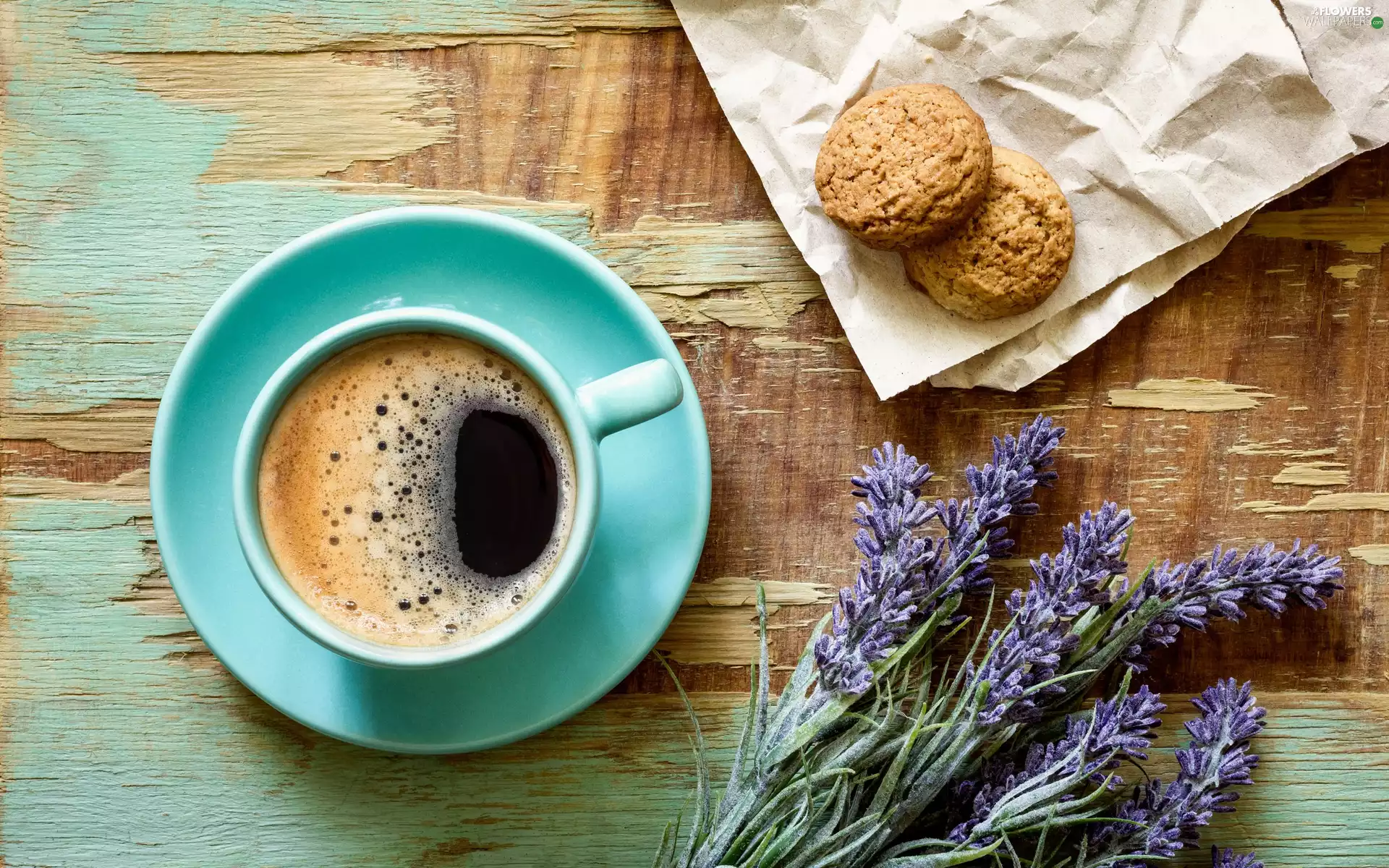 coffee, lavender, Cookies, cup
