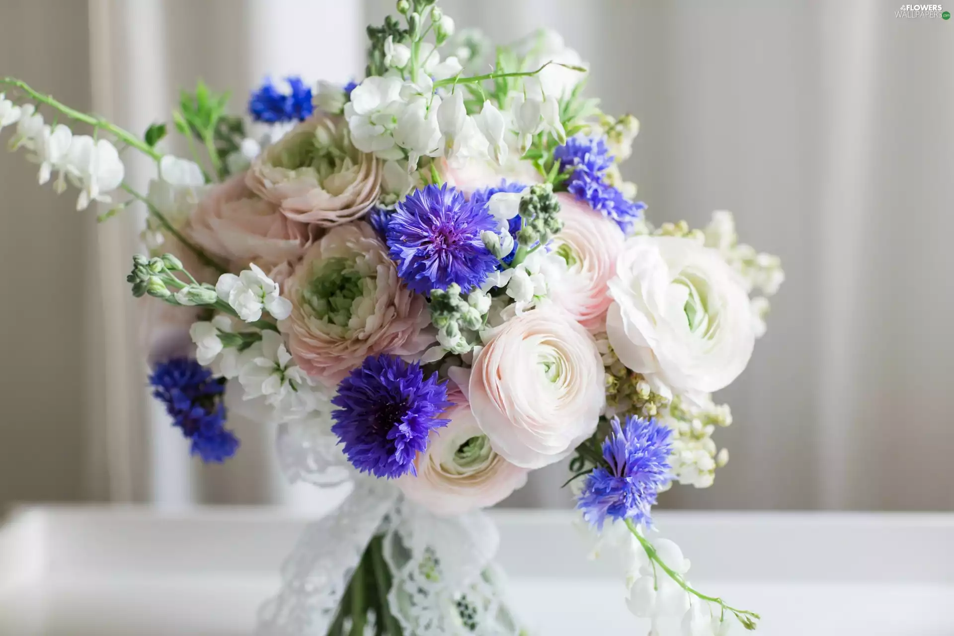cornflowers, Flowers, bouquet
