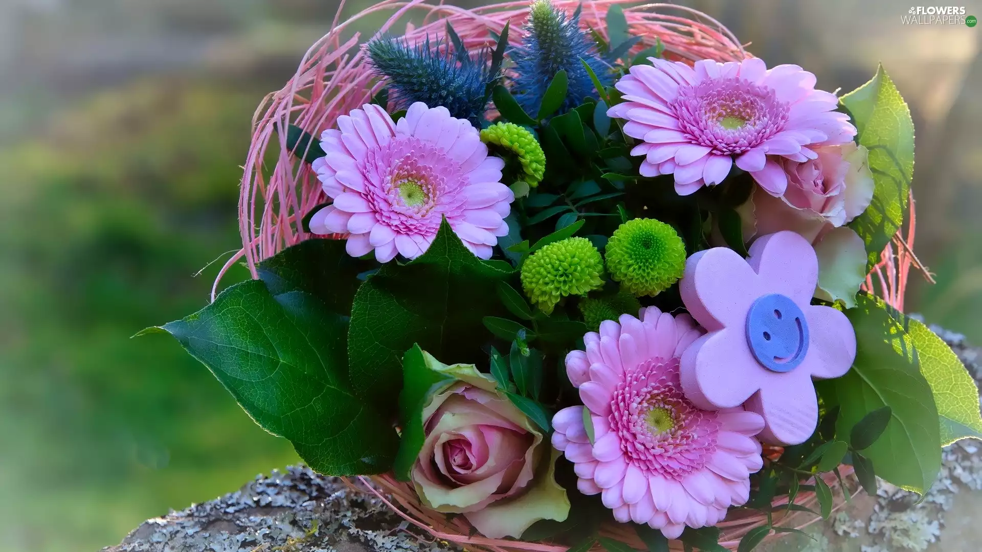gerberas, decoration, bouquet, rose, Flowers