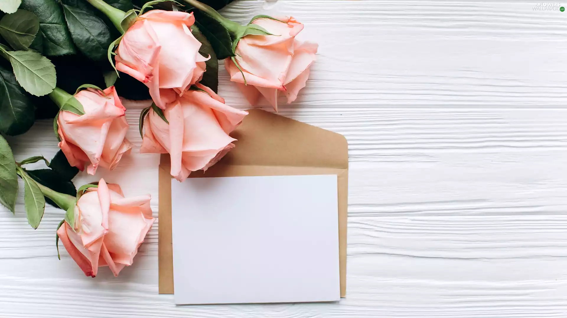 roses, card, boarding, envelope