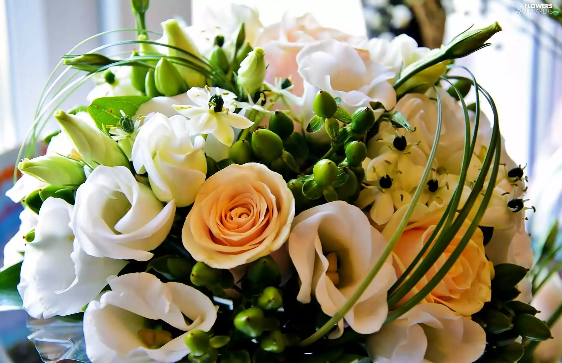 flowers, Eustoma, bouquet