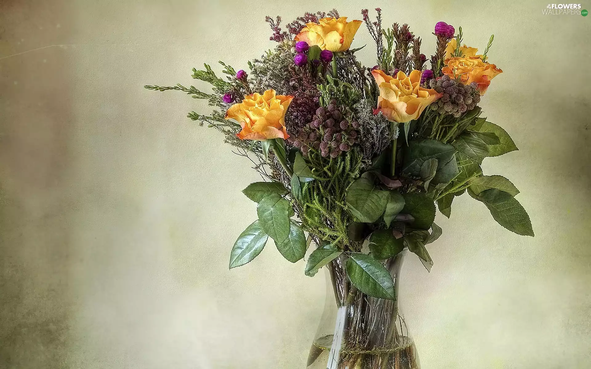 bouquet, Wildflowers, roses, flowers