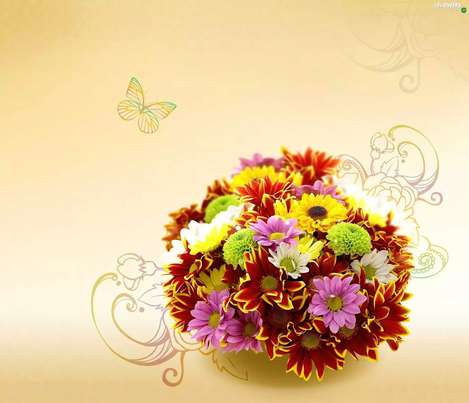 flowers, bouquet, Colorful