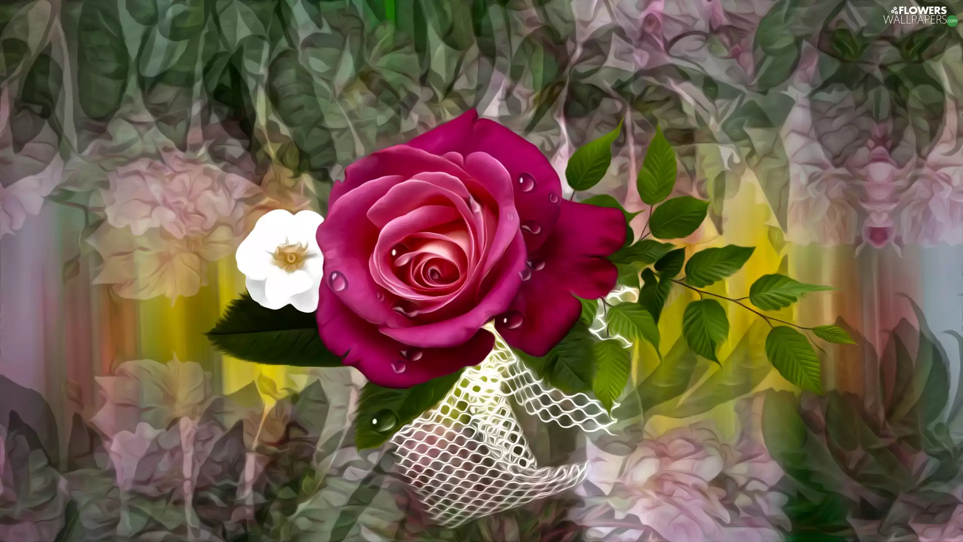 Colorful Background, rose, graphics