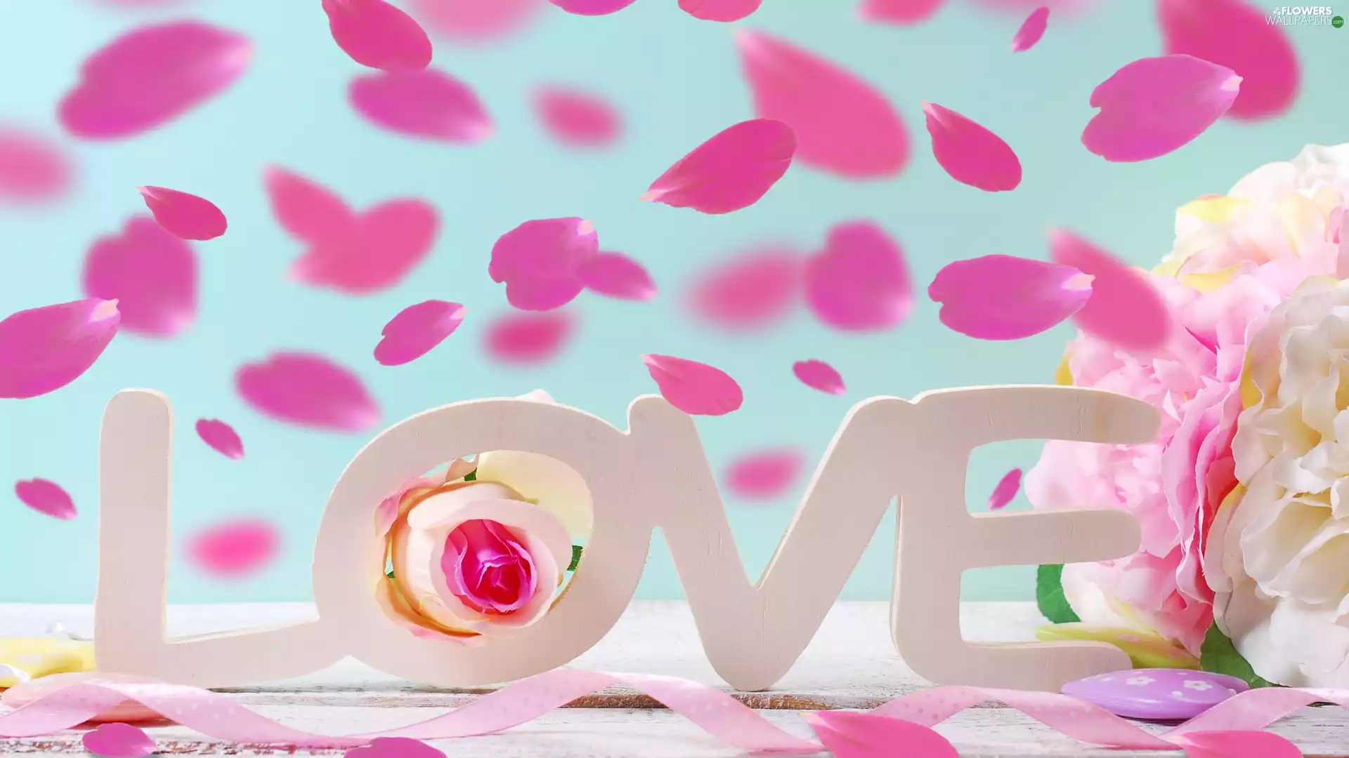 text, roses, flakes, LOVE