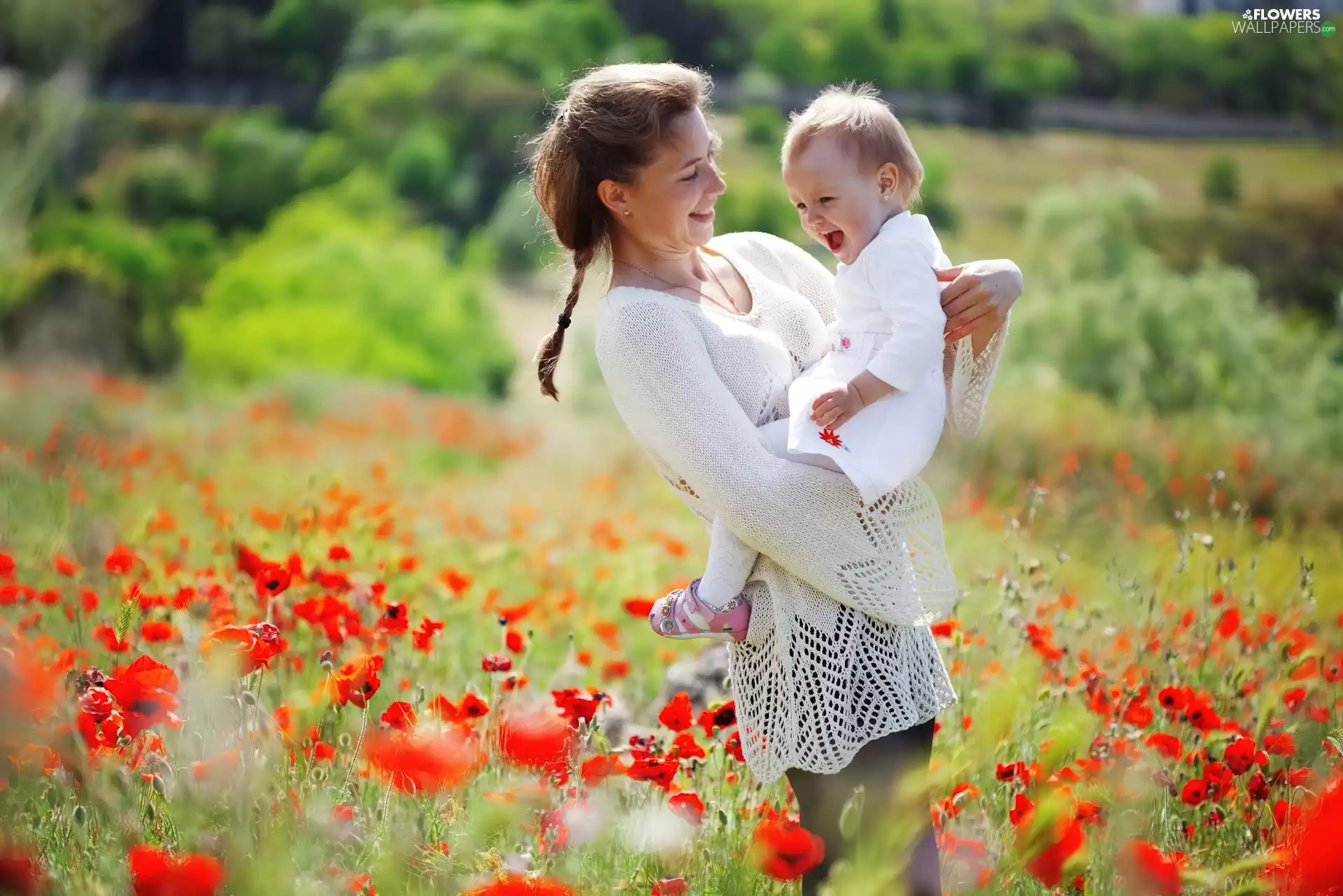 papavers, Women, Kid