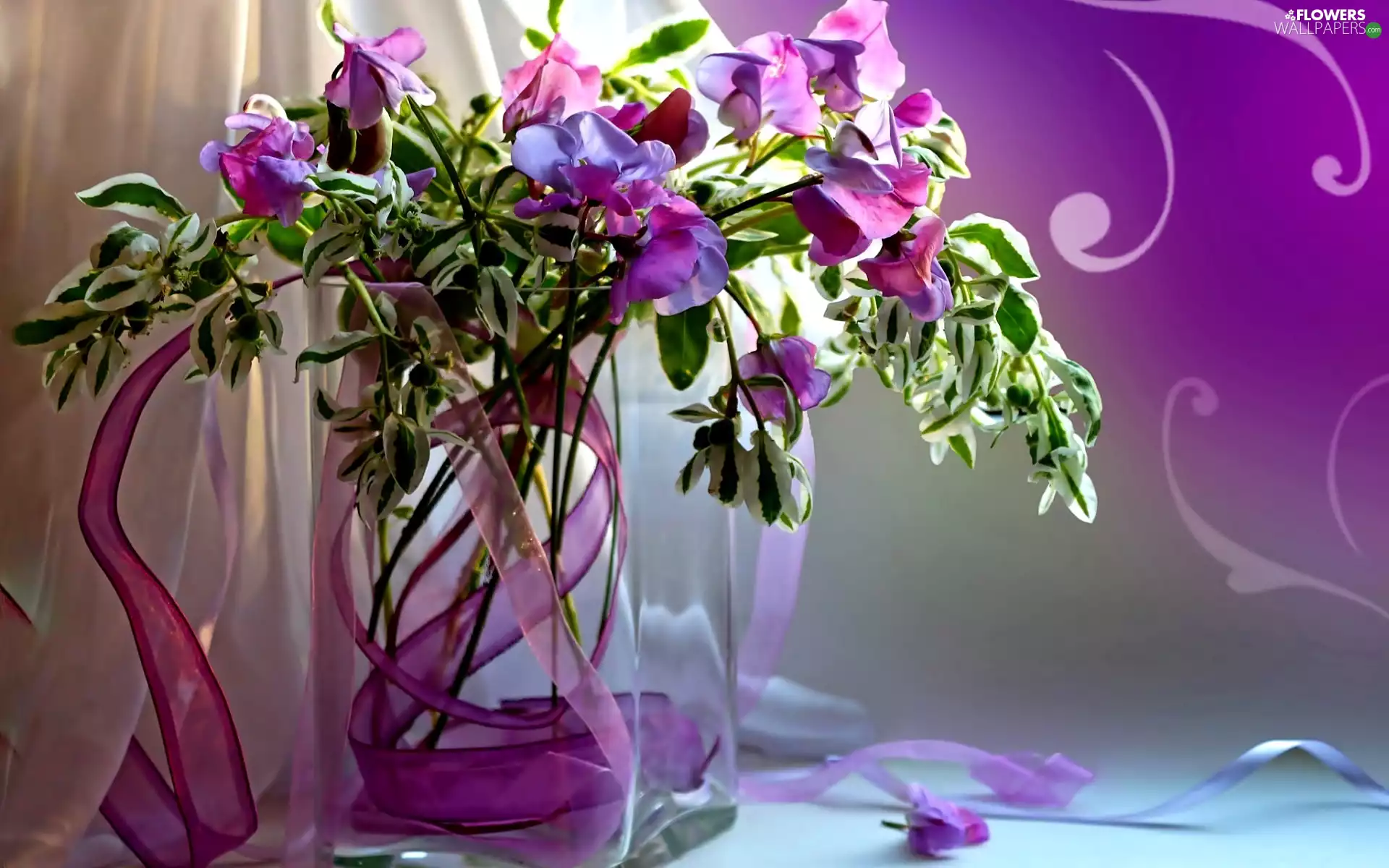 Flowers, fragrant, bouquet, peas