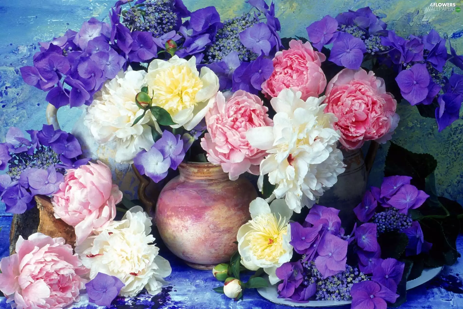 bouquet, peony