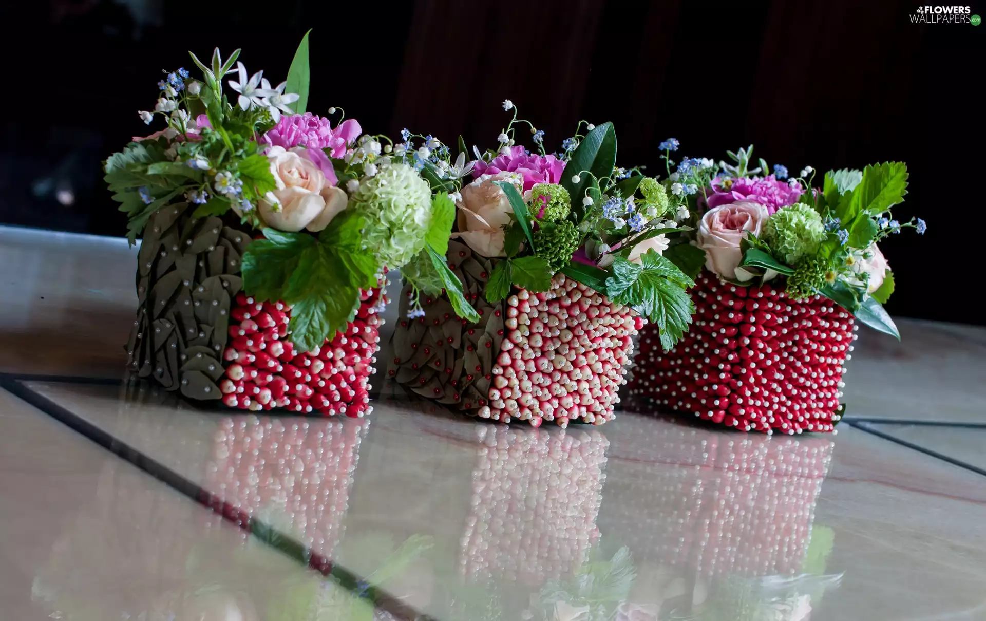 blade, reflection, Flowers, Cage, bouquets