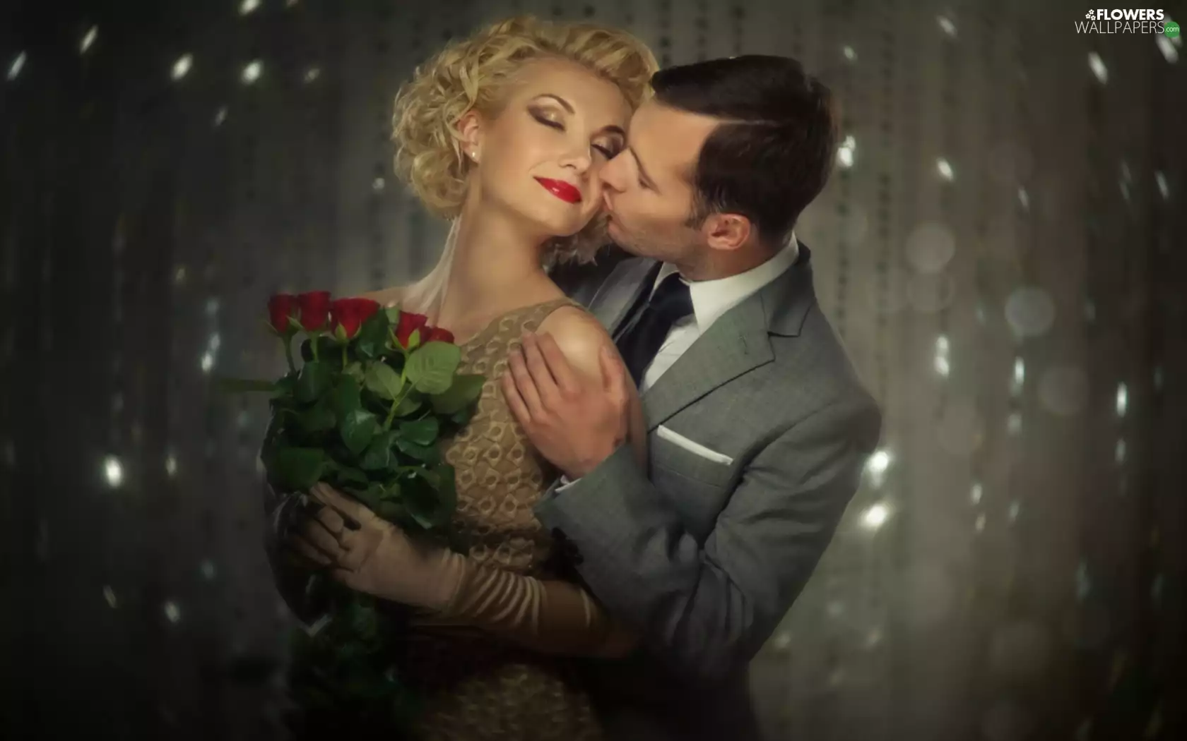 Steam, bouquet, rouge, Romantically