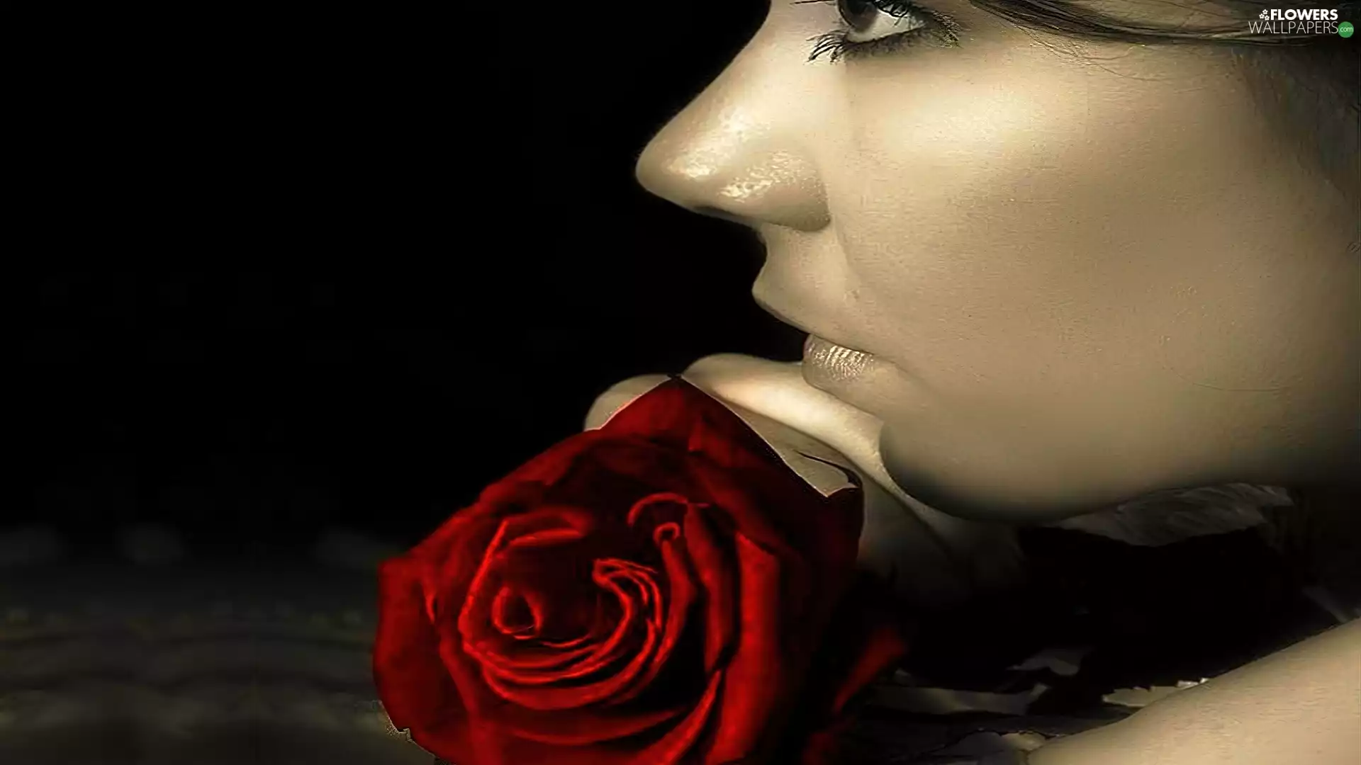 rose, portrait, Womens