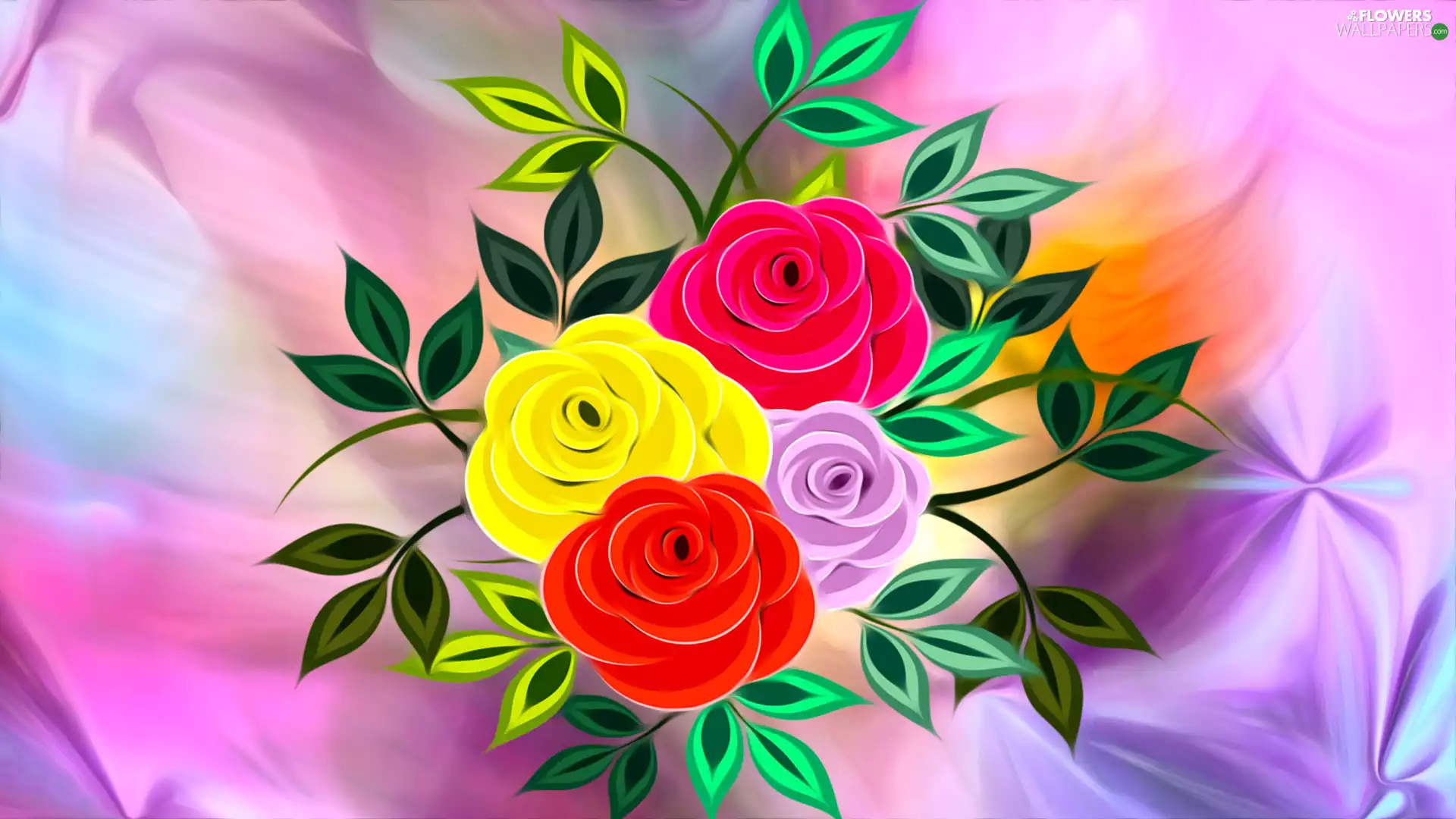 2D Graphics, Flowers, roses