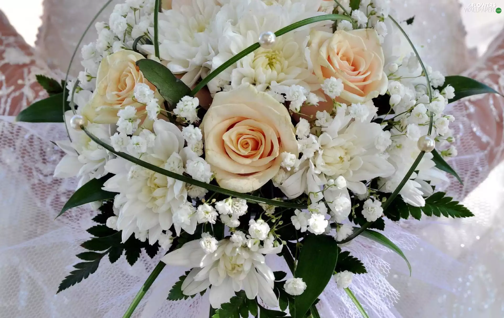 roses, bunch, wedding