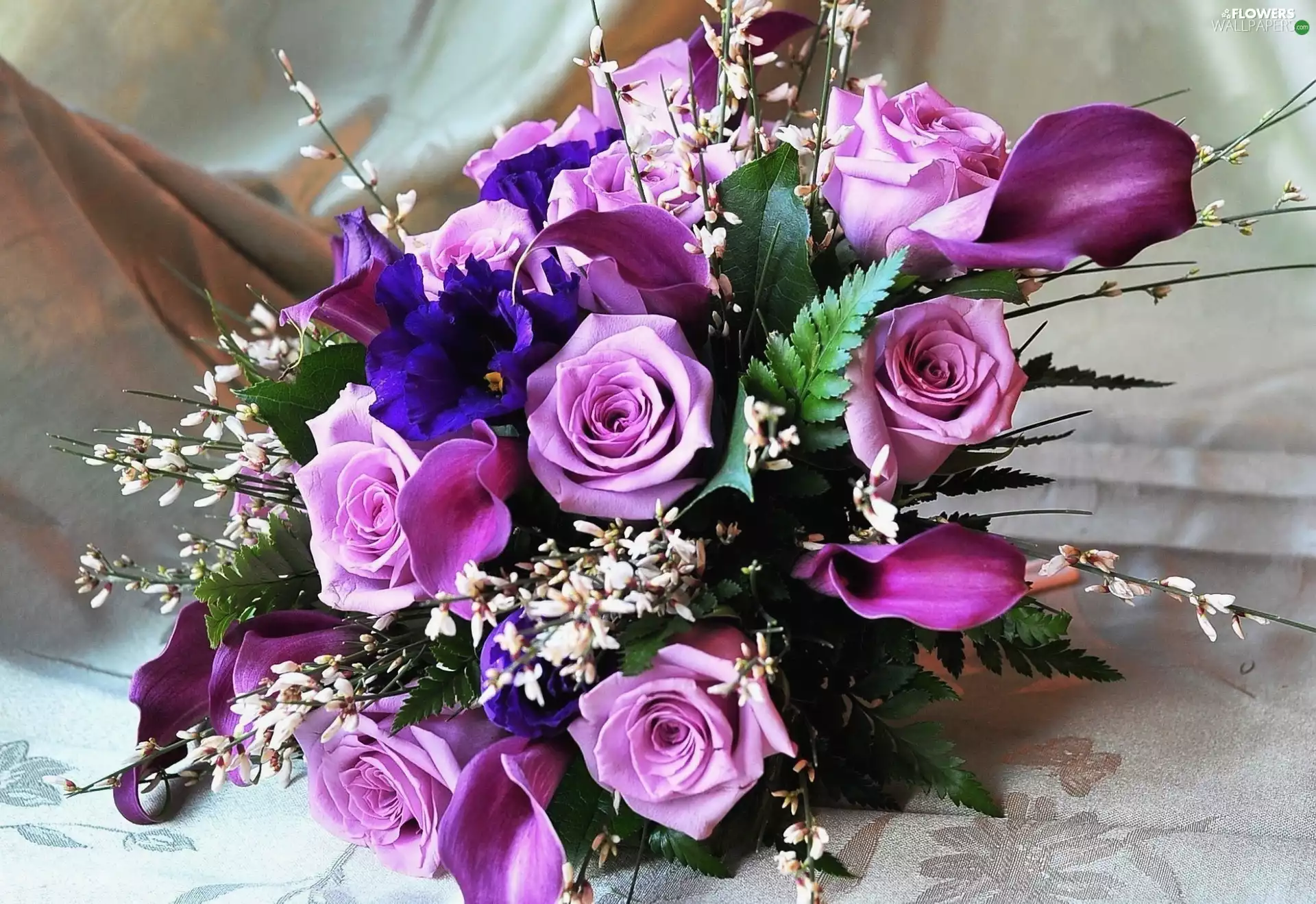 rouge, bouquet, violet