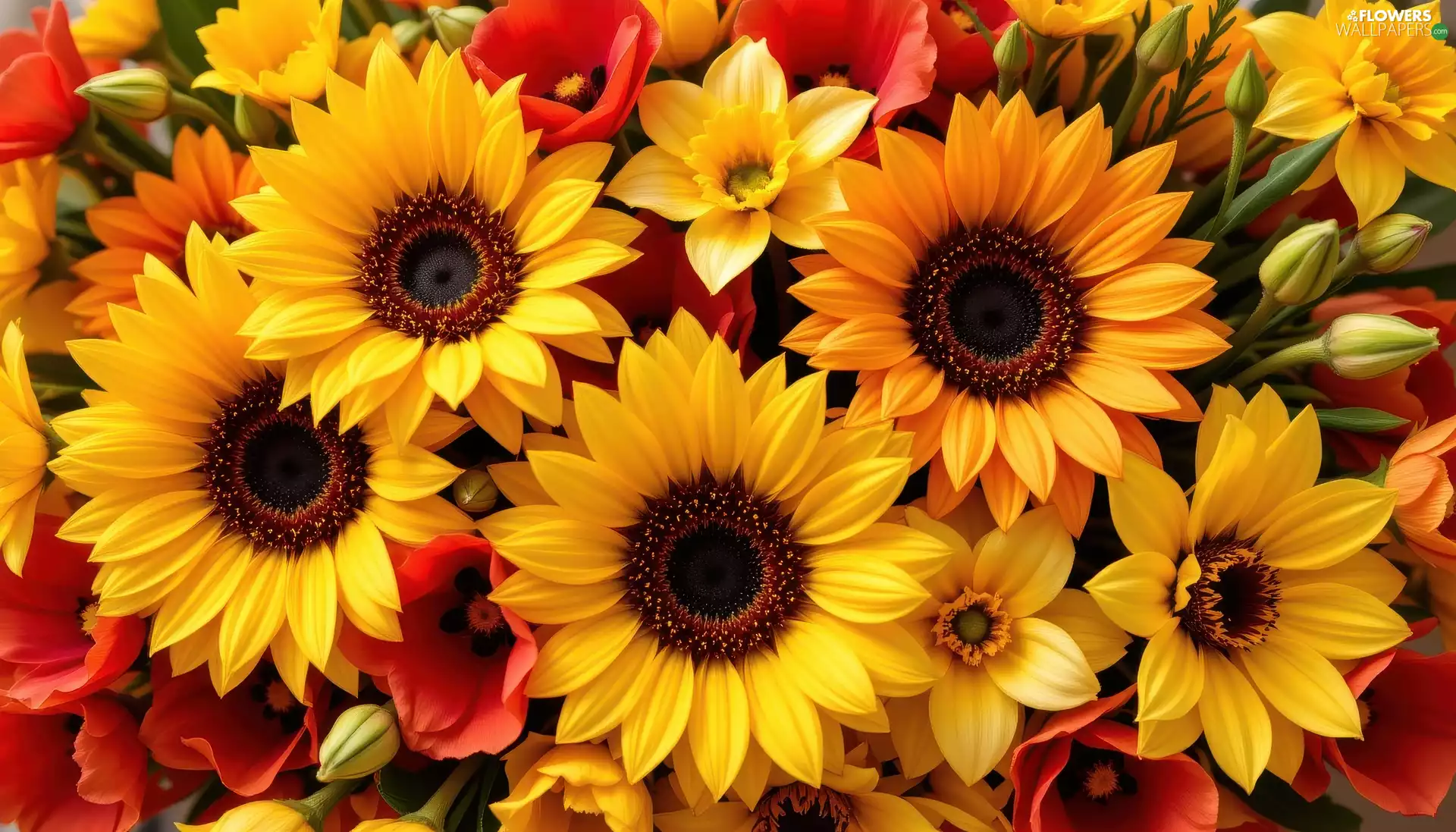Ai, Flowers, decorative Sunflowers