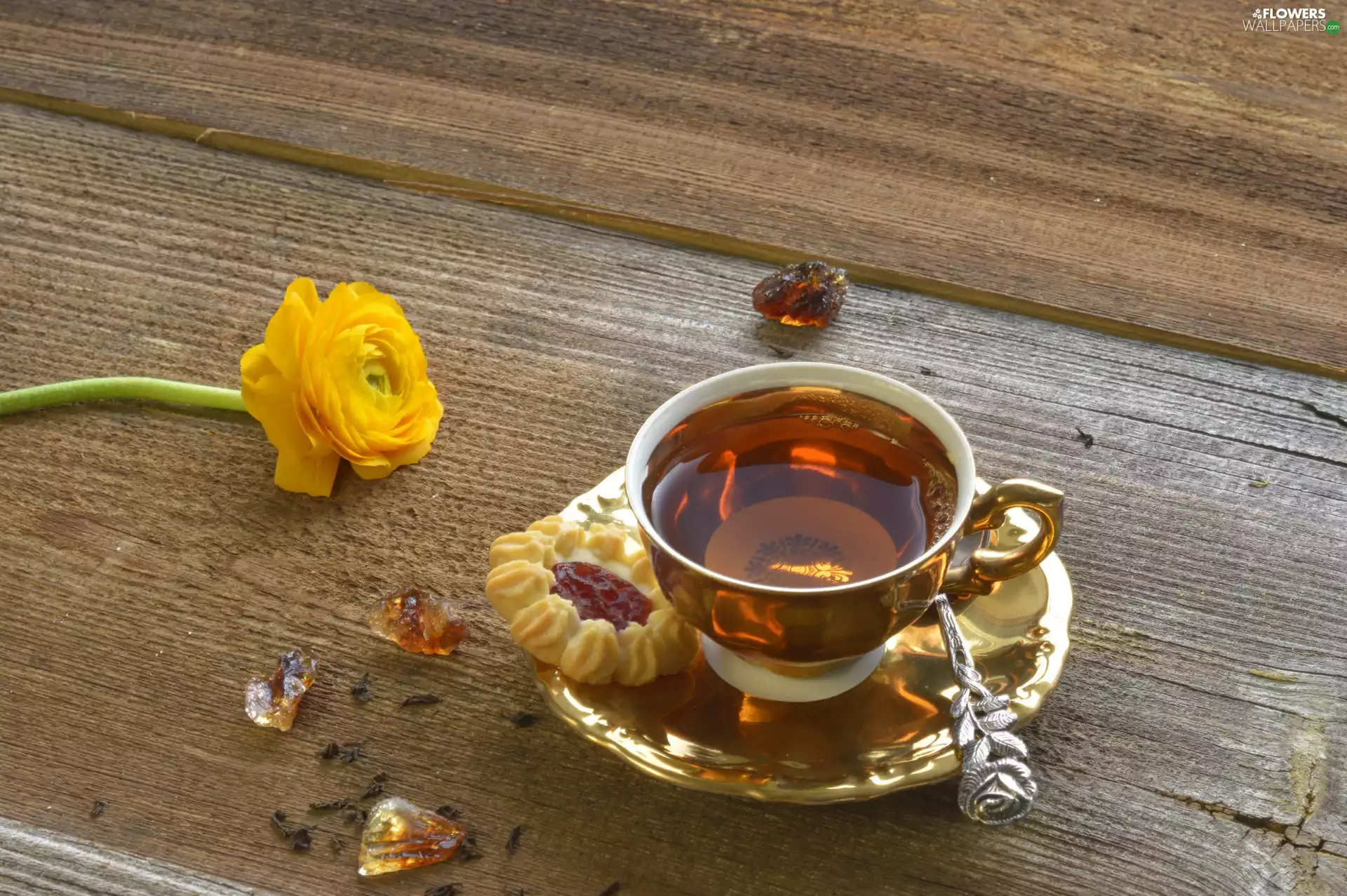 Yellow Rose, Cup, tea