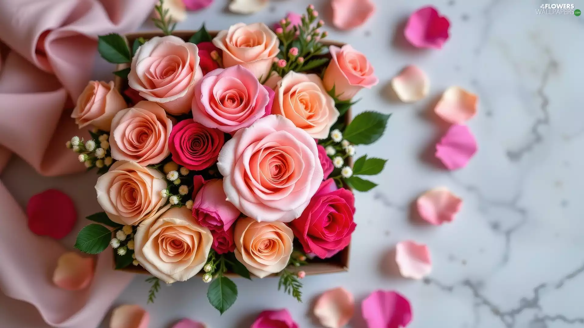 roses, textile, bouquet, color, Flowers