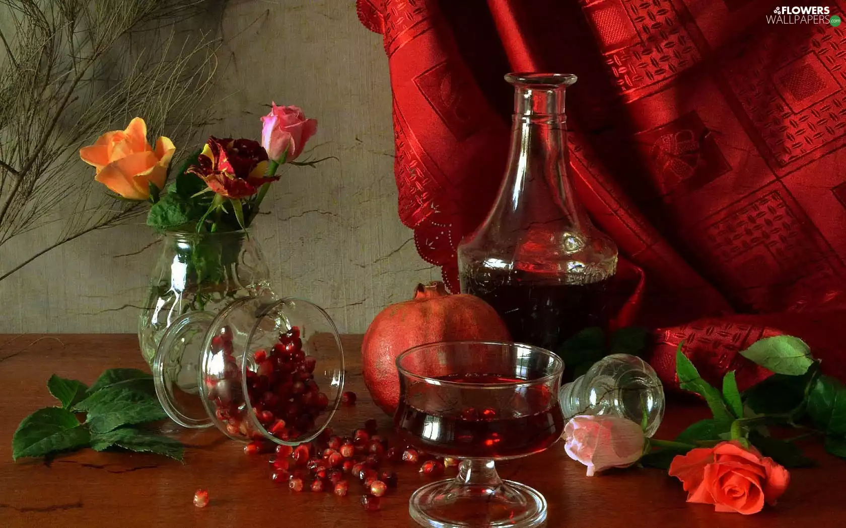 composition, tincture, roses, navy blue