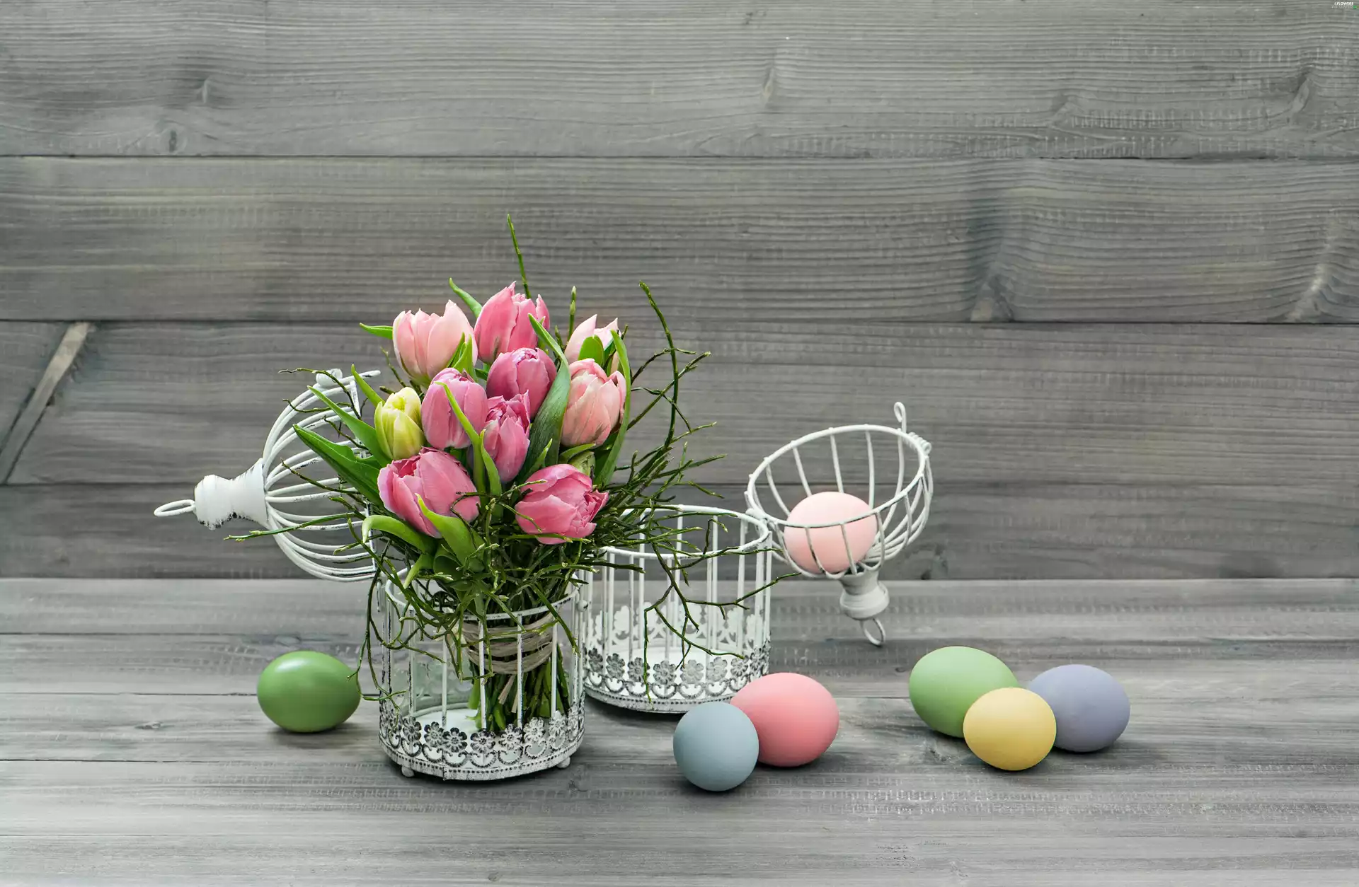 Tulips, eggs
