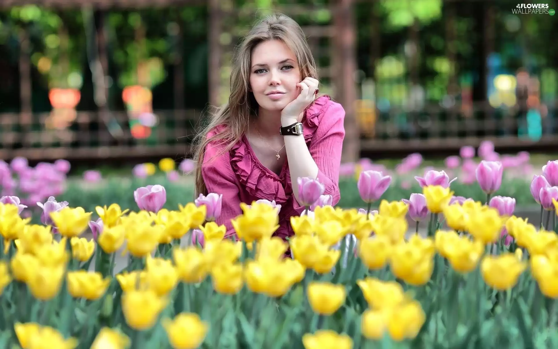 Tulips, young, Women