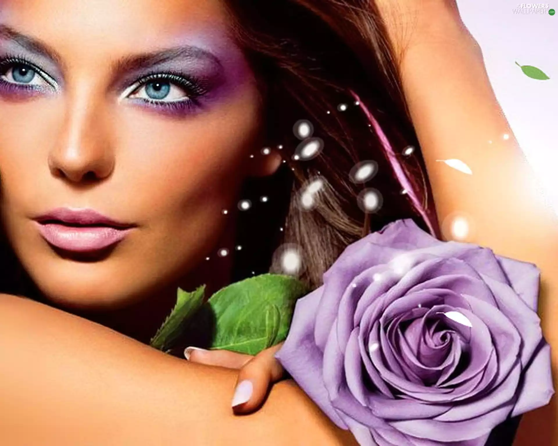 rose, Women, make-up