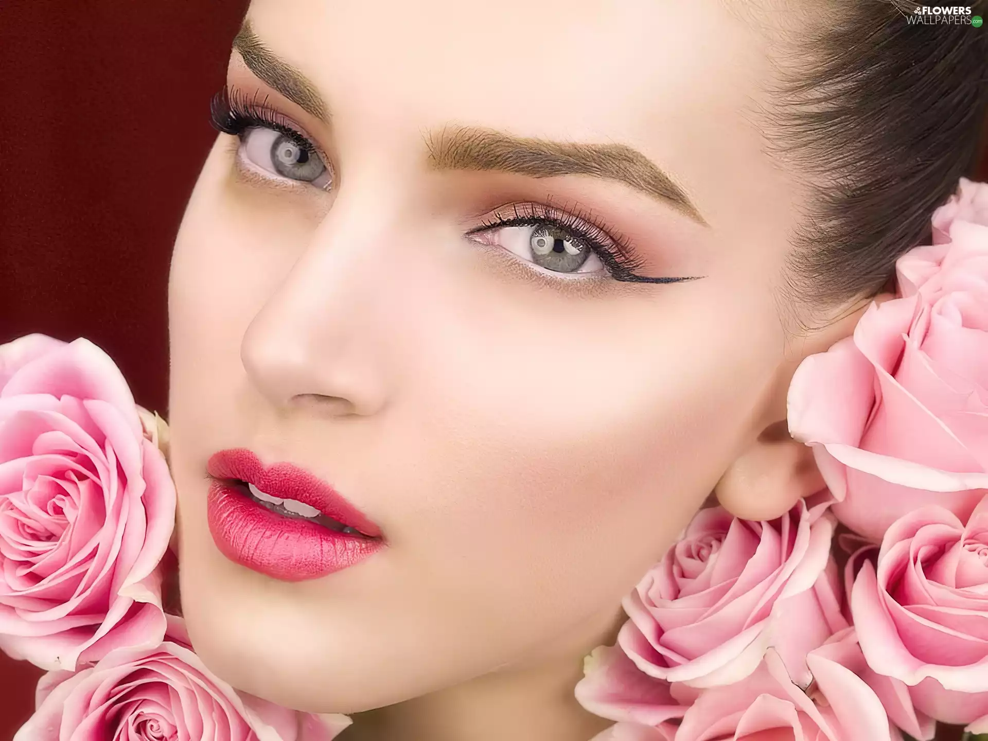 roses, Women, make-up