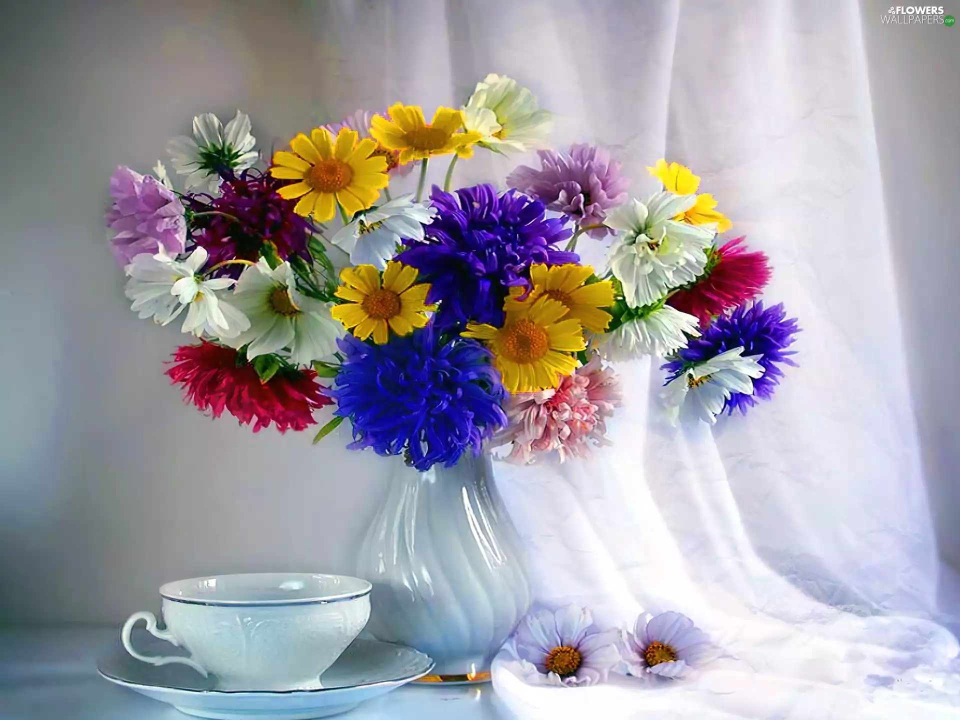 Vase, Flowers, bouquet