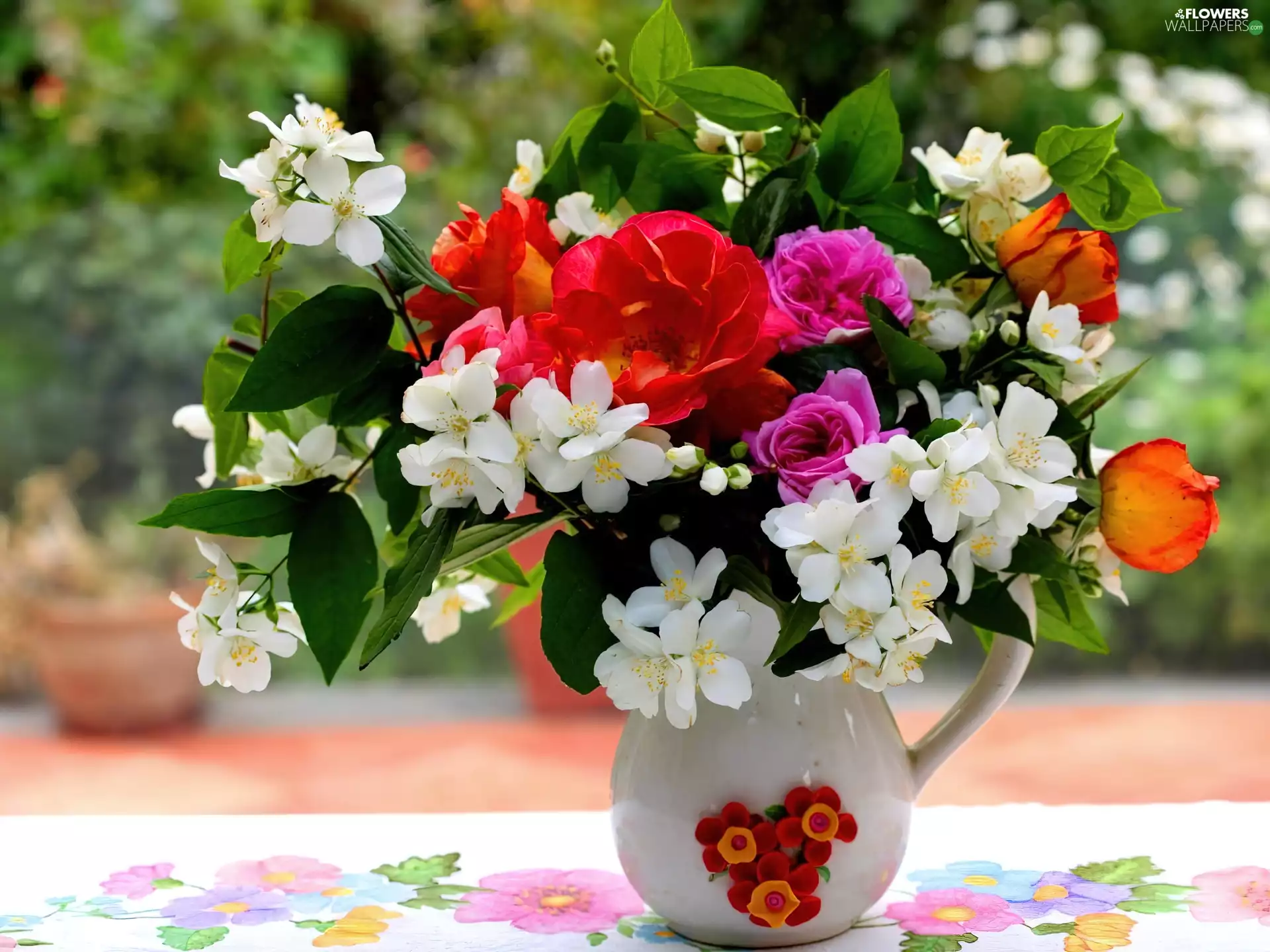 vase, bouquet, flowers