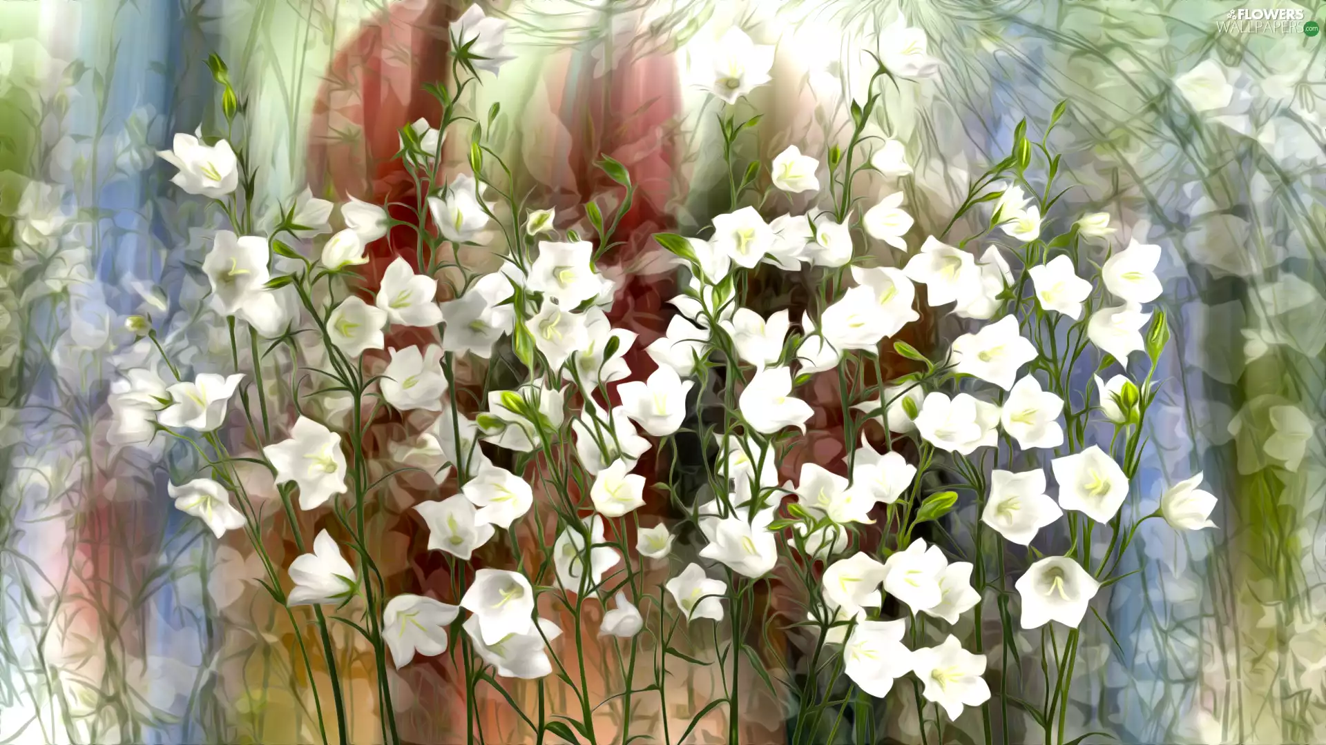 Flowers, ringtones, graphics, White