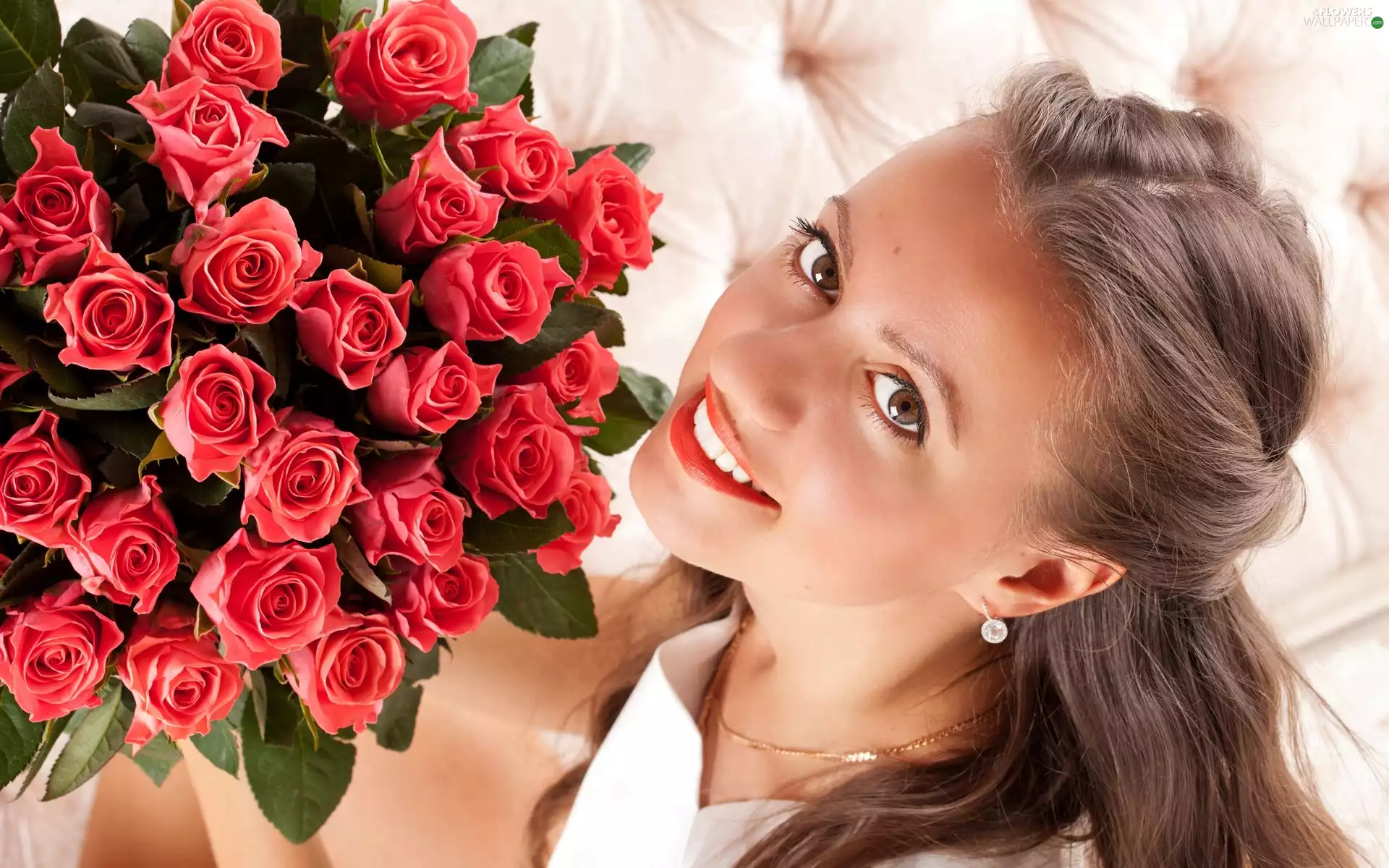 Flowers, bouquet, Roze, Women